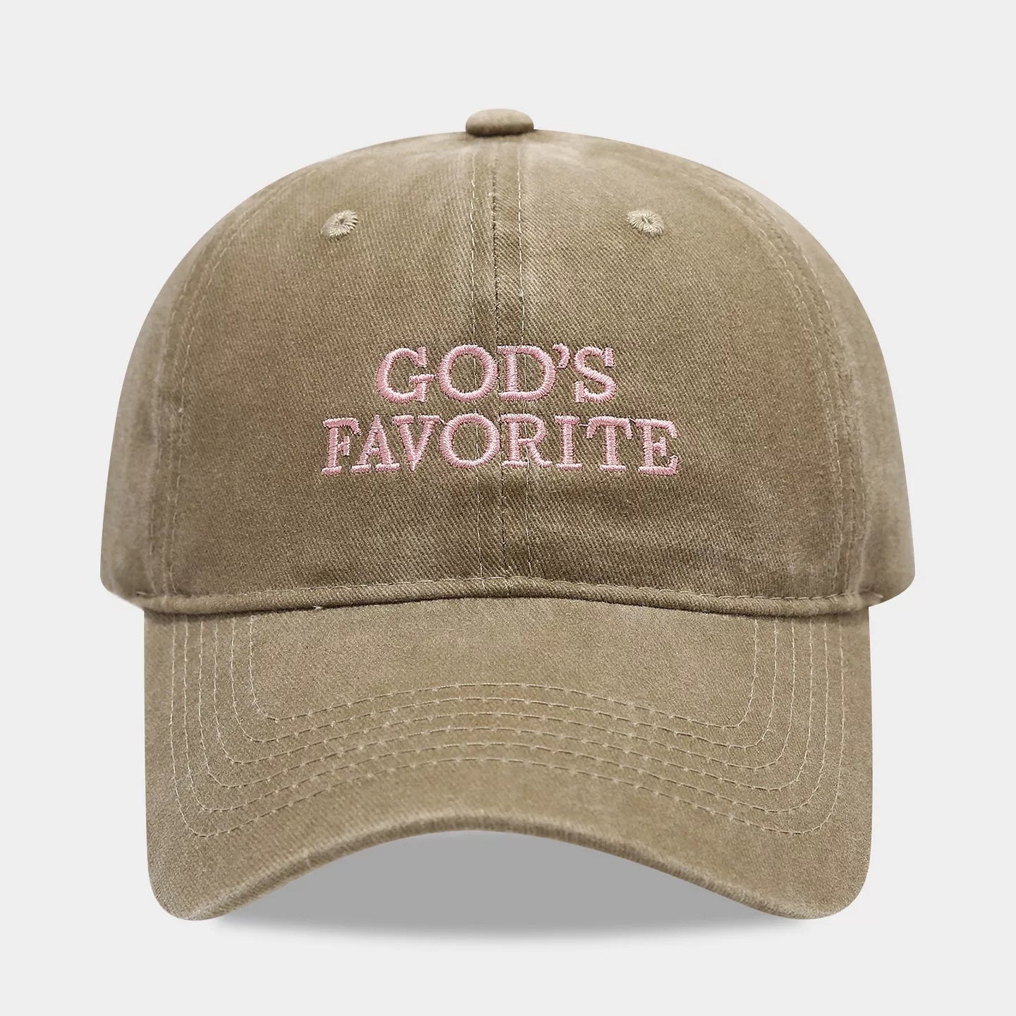 Embroidered Washed Baseball Cap