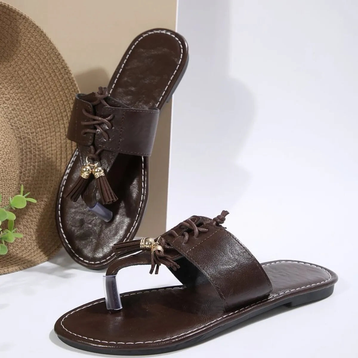 Toe Post Flats Sandals
