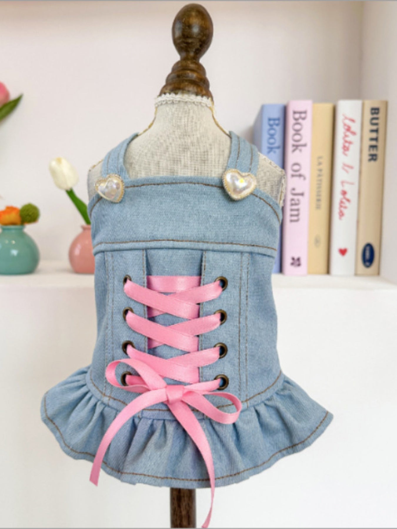 Embroidered Denim Pet Jacket