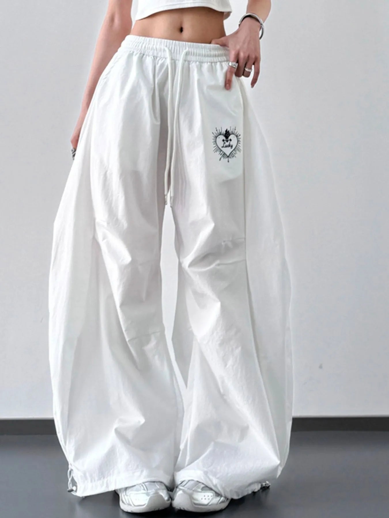 Wide Leg Drawstring Pants
