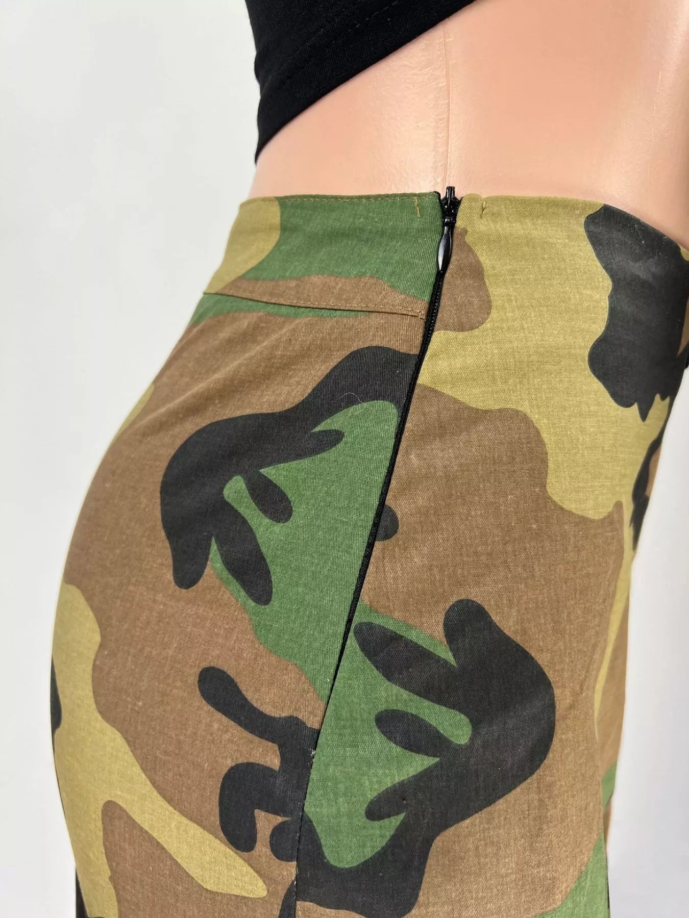 Camouflage Print Wrap Skort