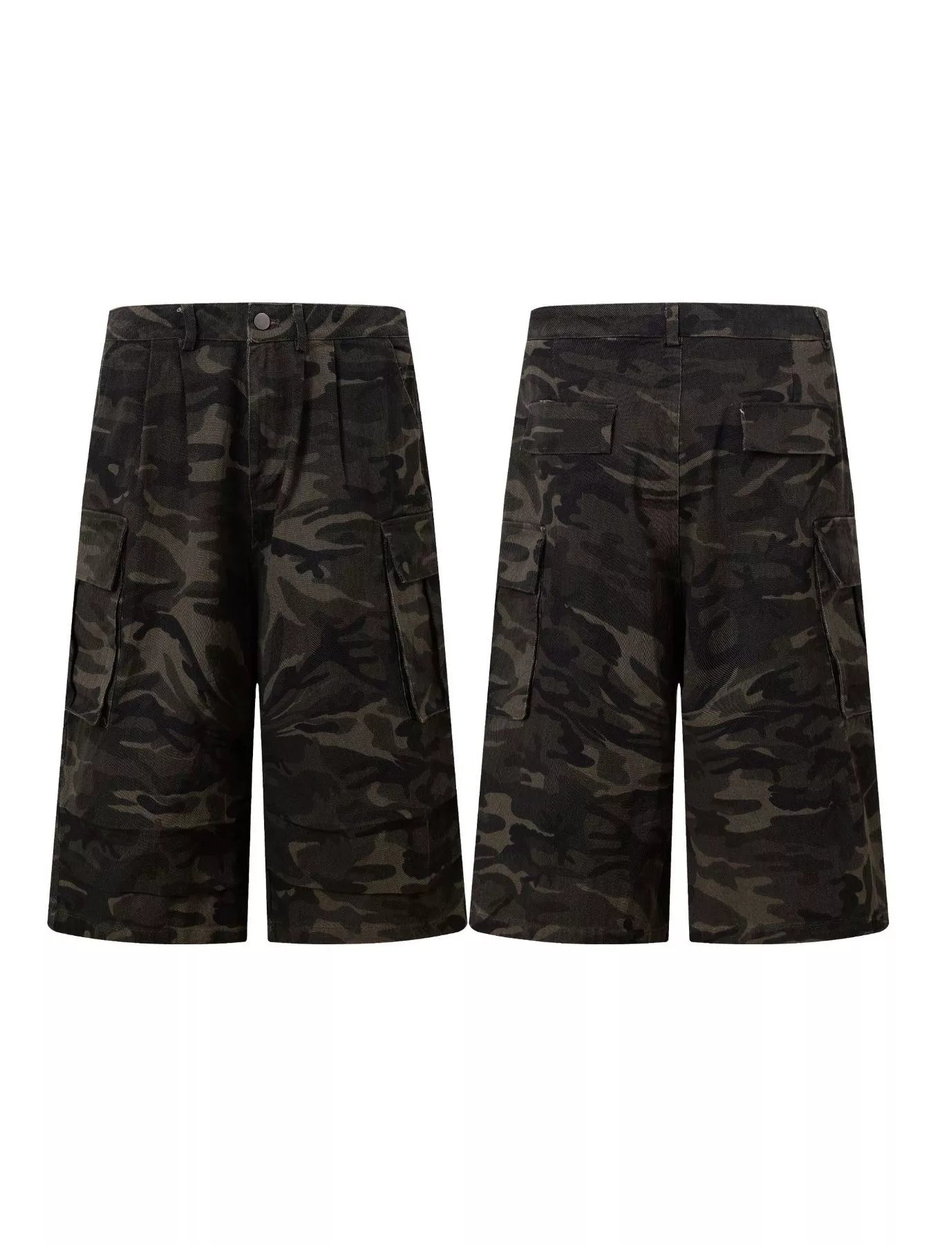 Men's Camouflage Wide-Leg Cargo Capris