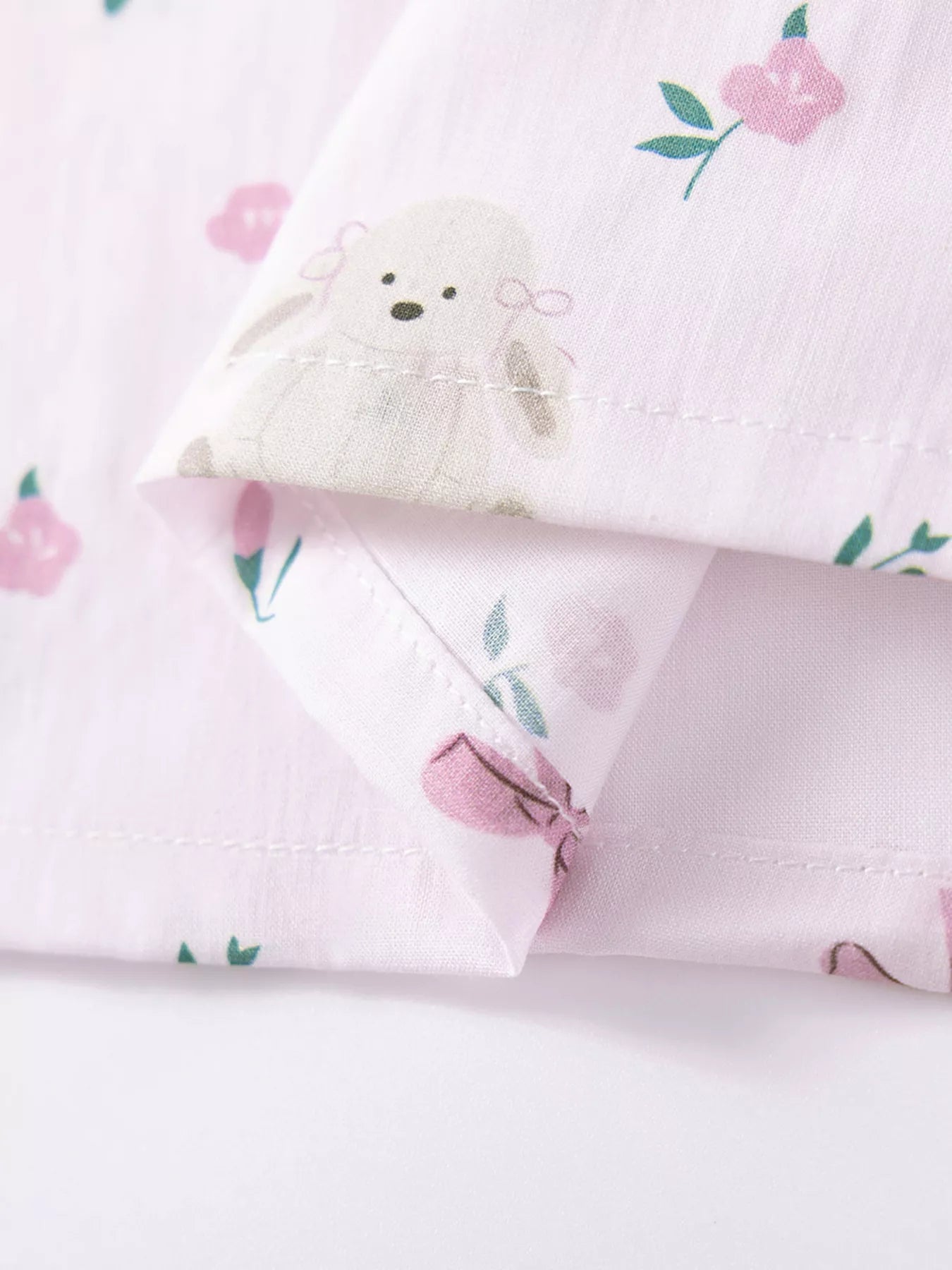 Children's Bow Print Peter Pan Collar Dress