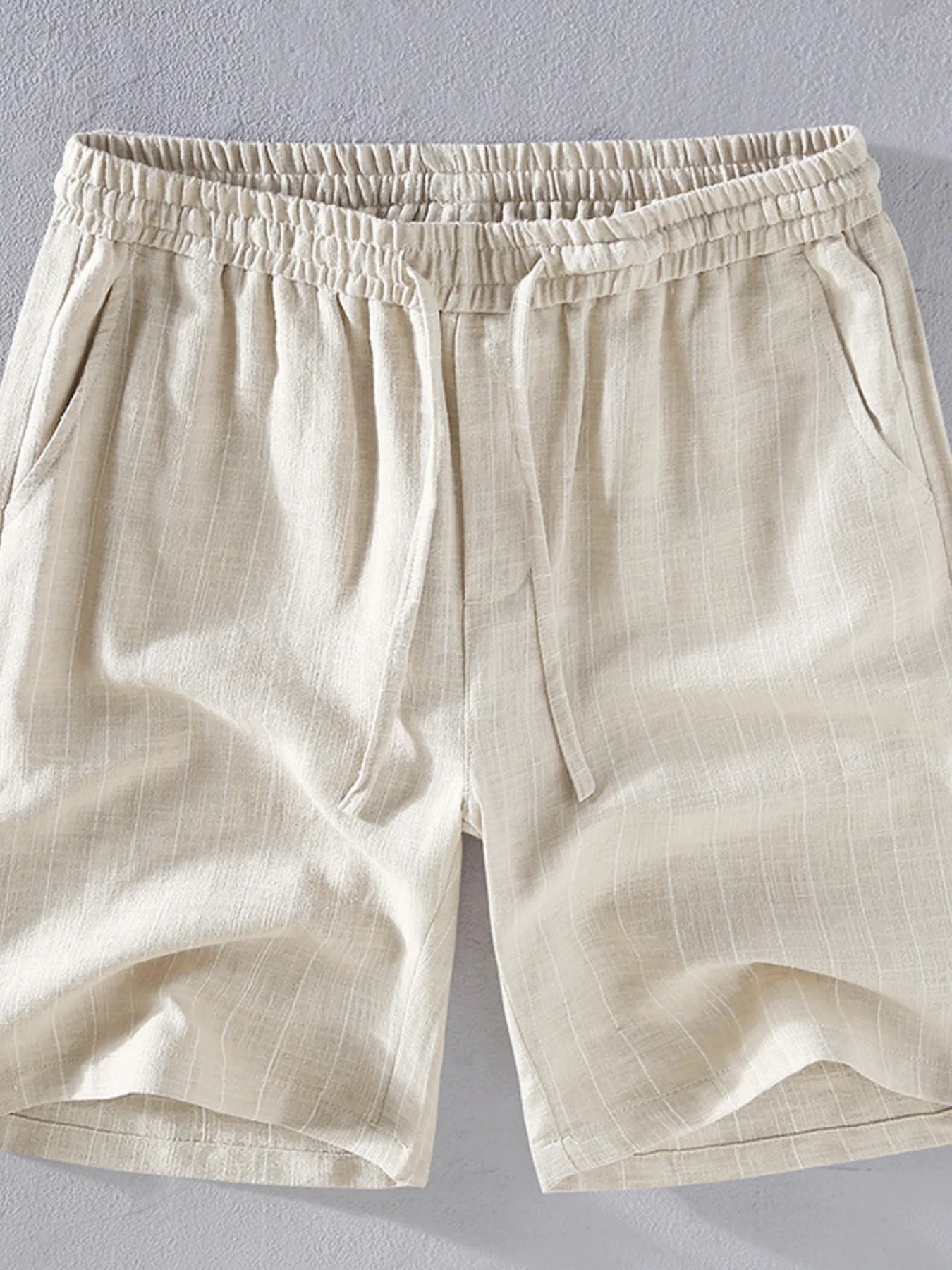 Men's Plus Size Striped Drawstring Shorts