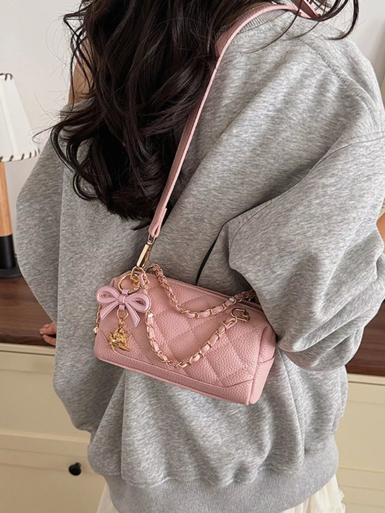 Quilted Chain Crossbody Bag