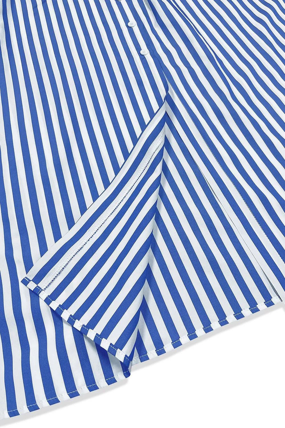 Striped Long Sleeve Maxi Shirt Dress