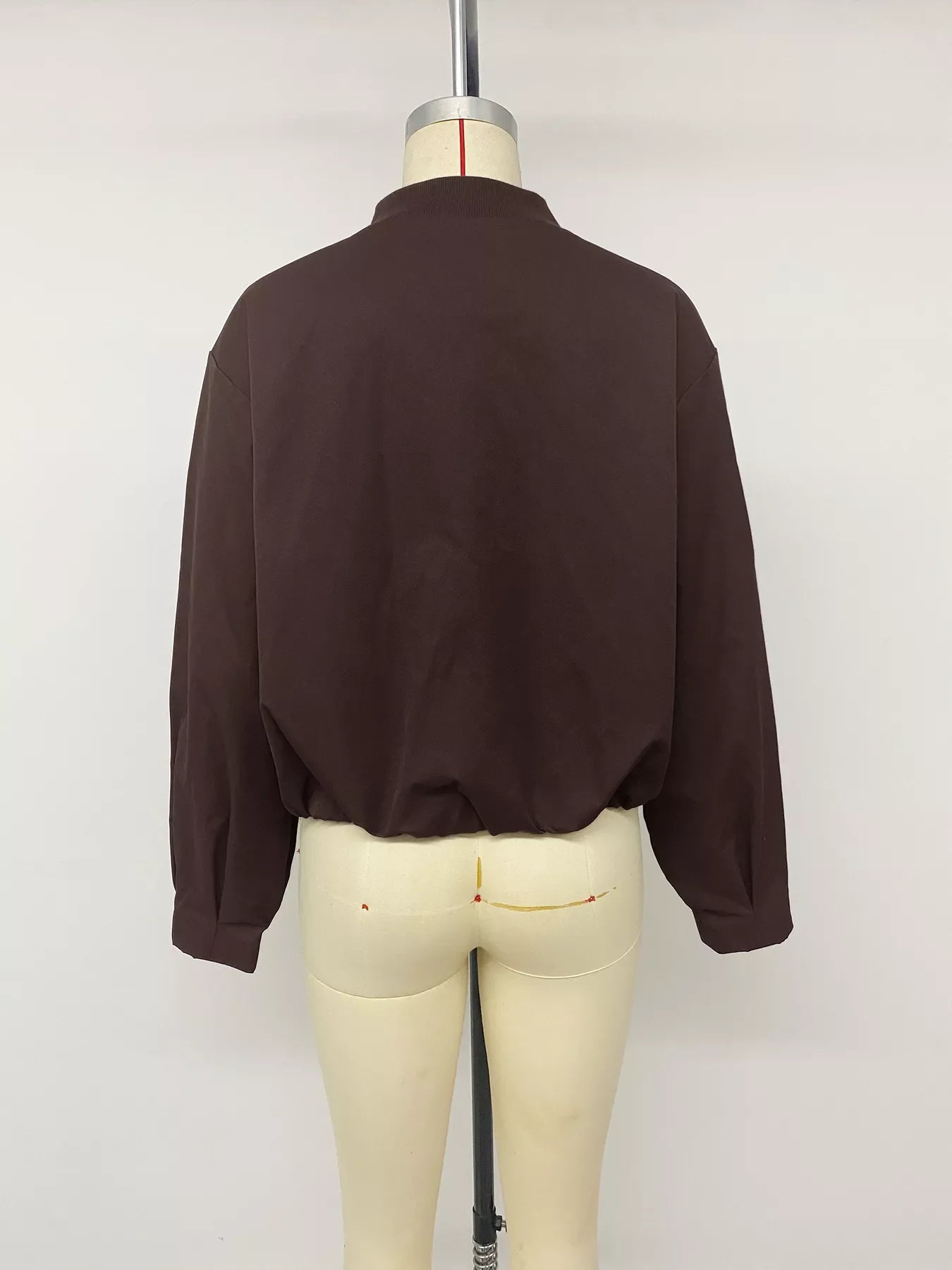 Zip Up Dropped Shoulder Jacket