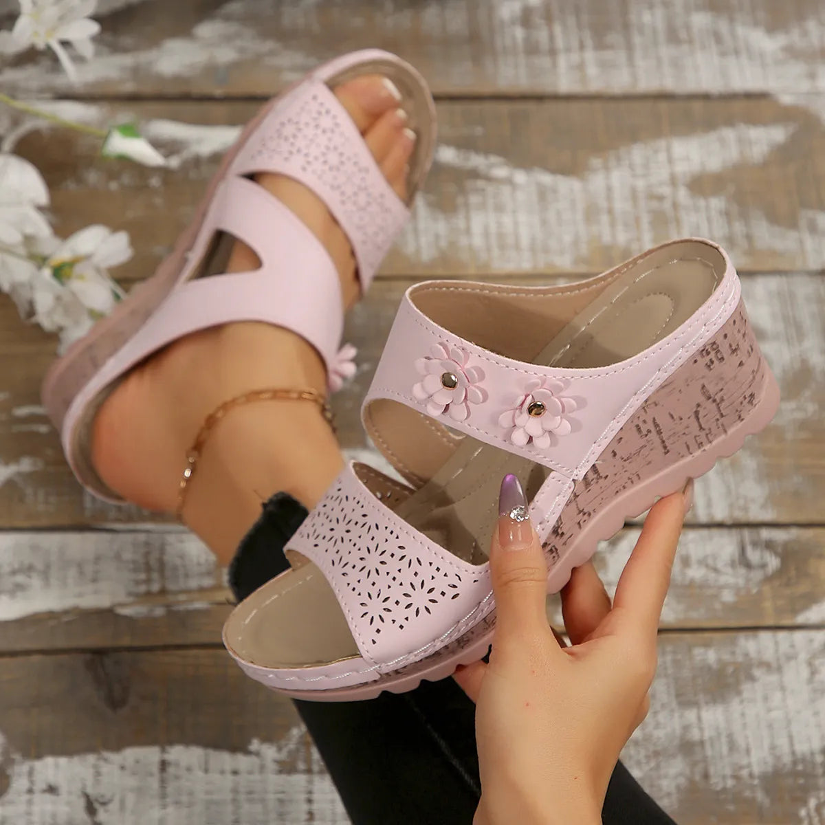 Open Toe Wedge Sandals