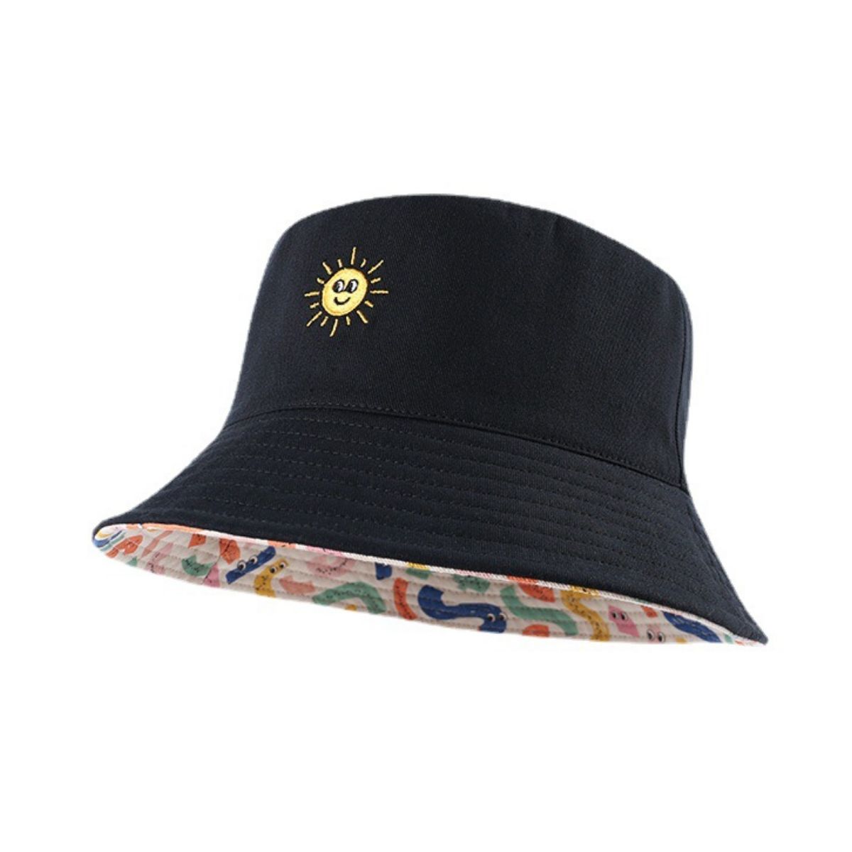 Sun Embroidered Bucket Hat