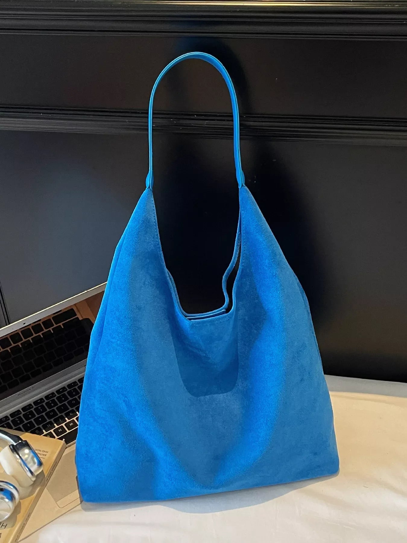 Solid Color Casual Suede Handbag