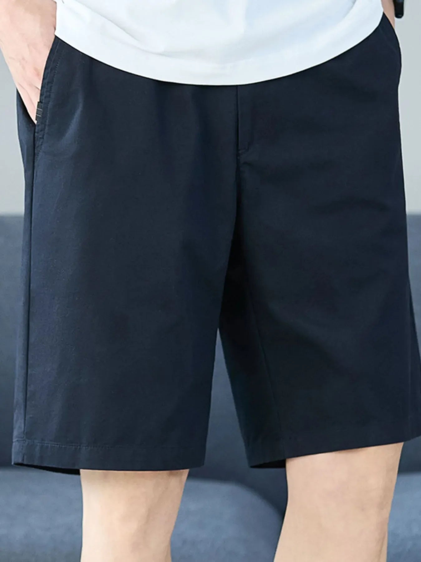 Men's Plus Size Casual Pocketed Shorts