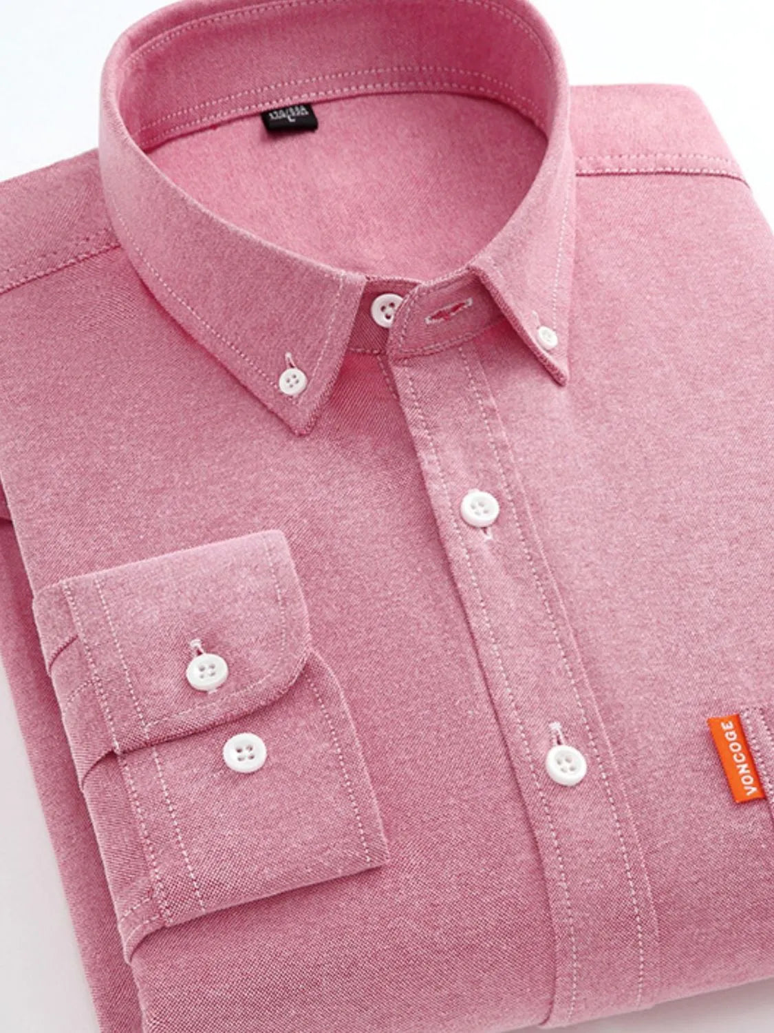 Men's Plus Size Button Down Shirt with Chest Pocket