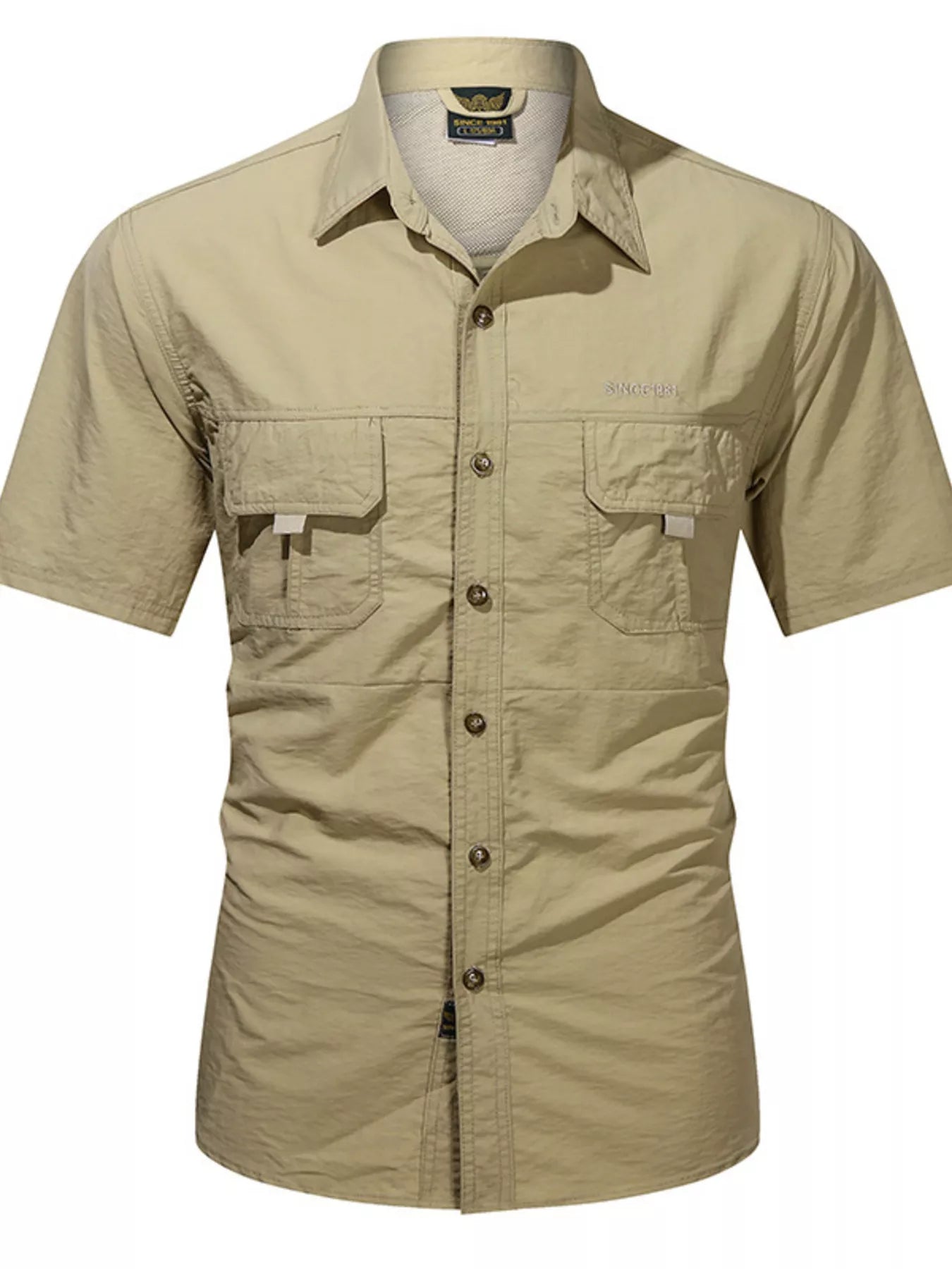 Men's Plus Size Lightweight Button Up Short Sleeve Shirt