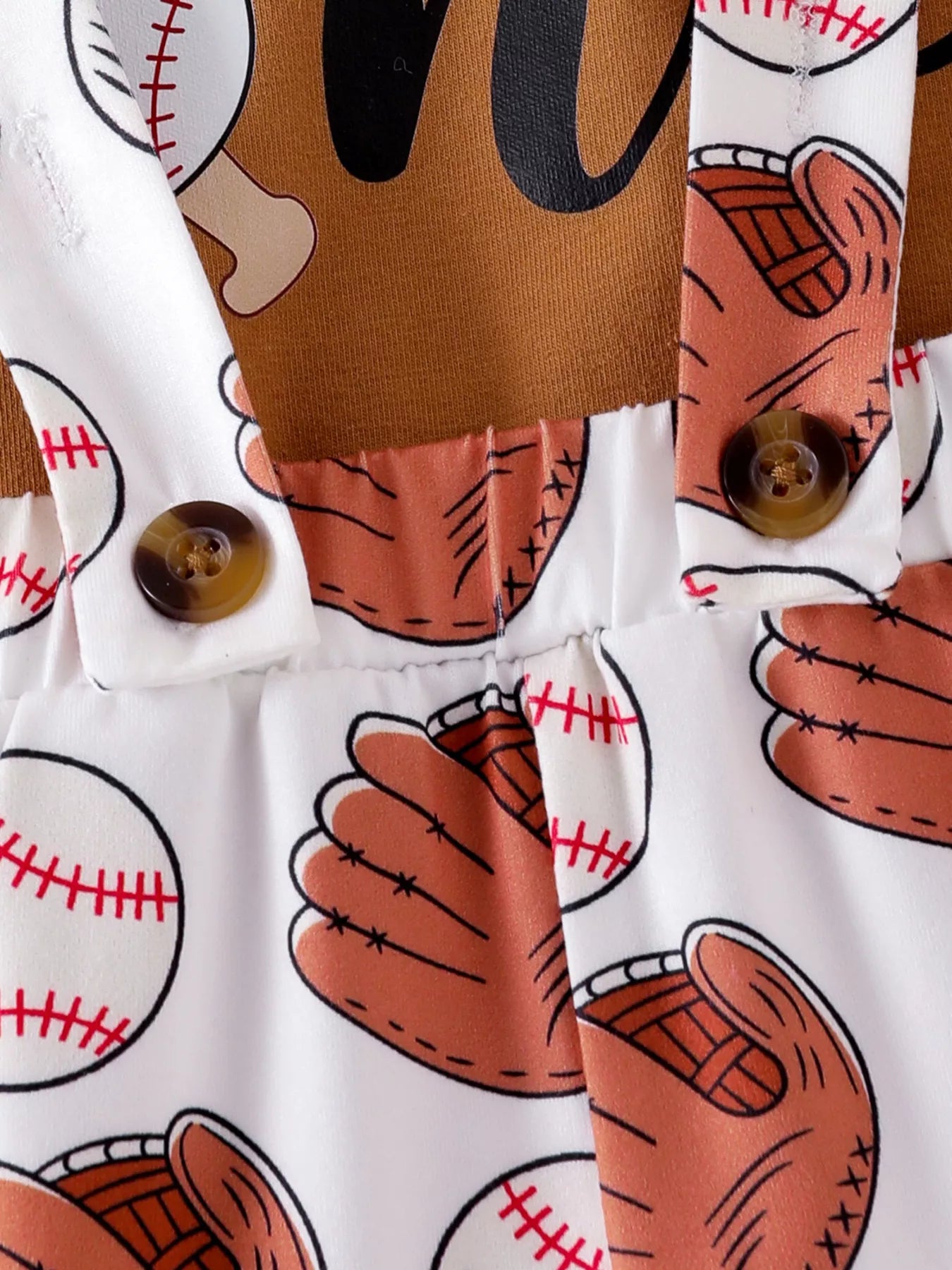Children's Baseball Themed Bodysuit and Suspender Set