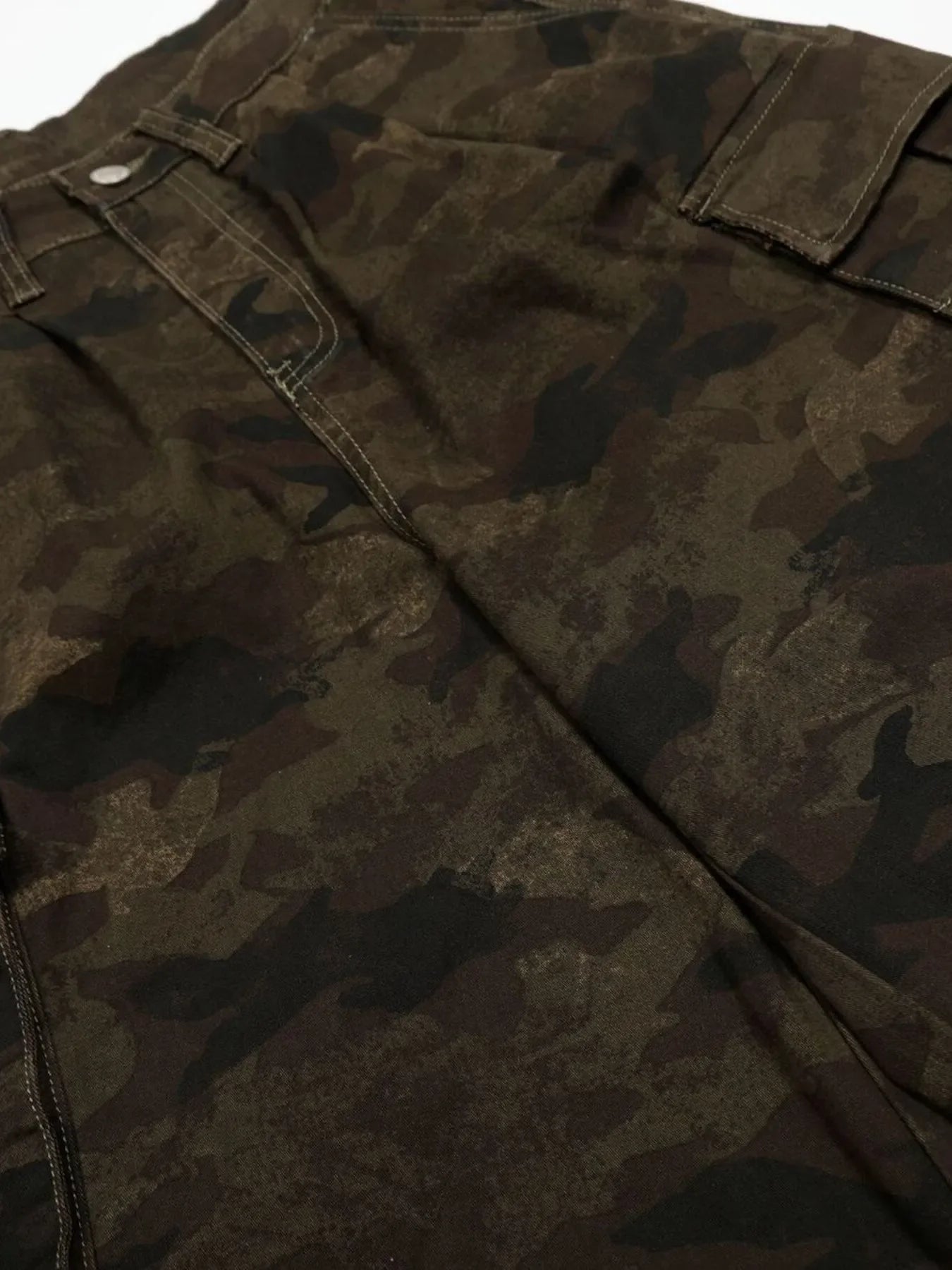 Men's Camouflage Cargo Wide Leg Shorts
