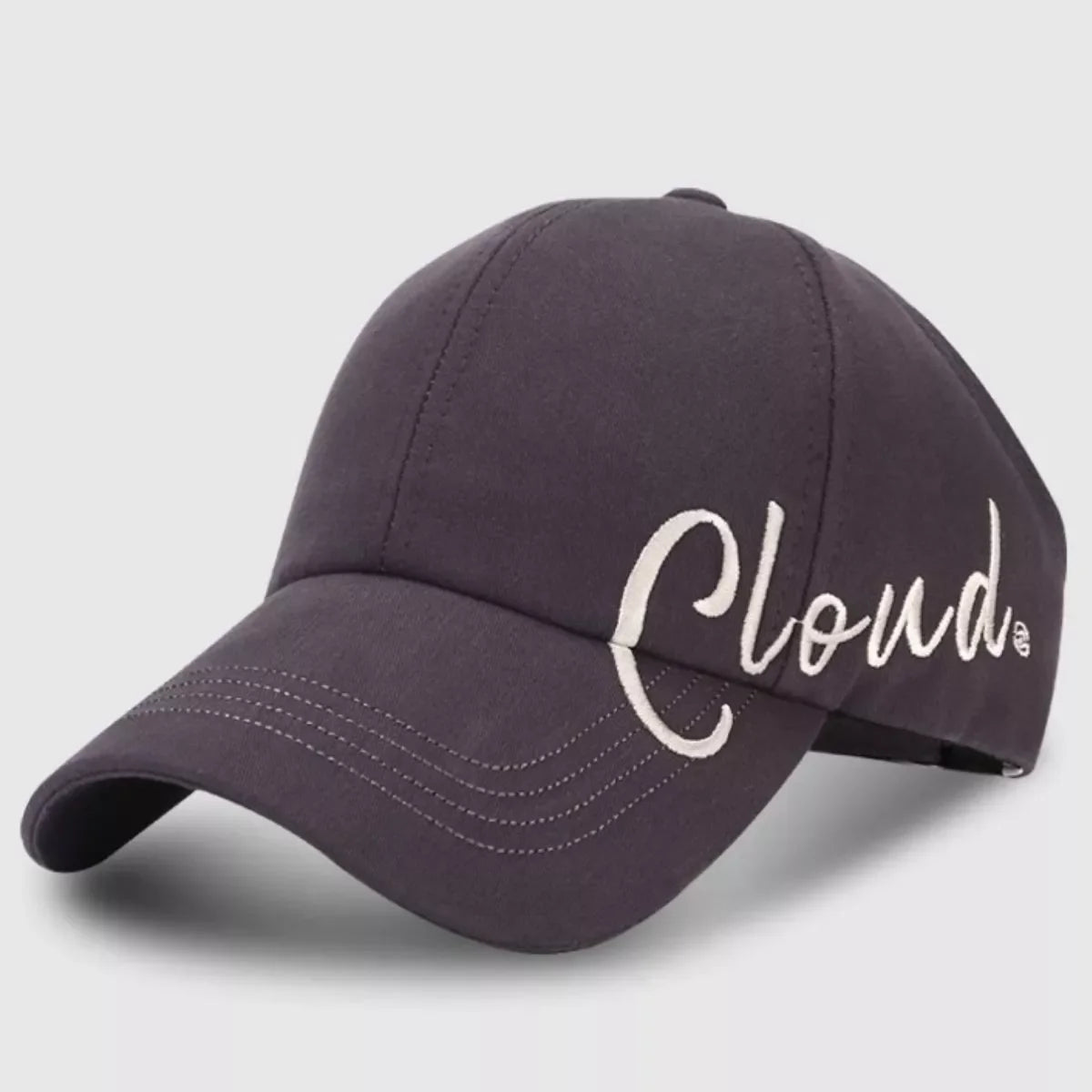 Baseball Cap with "Cloud" Embroidery