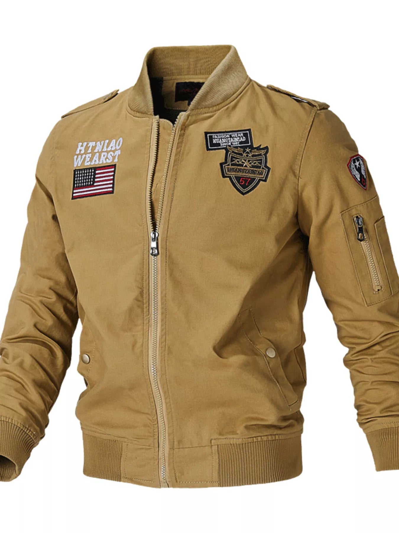 Men's Plus Size Zip Up Long Sleeve Jacket