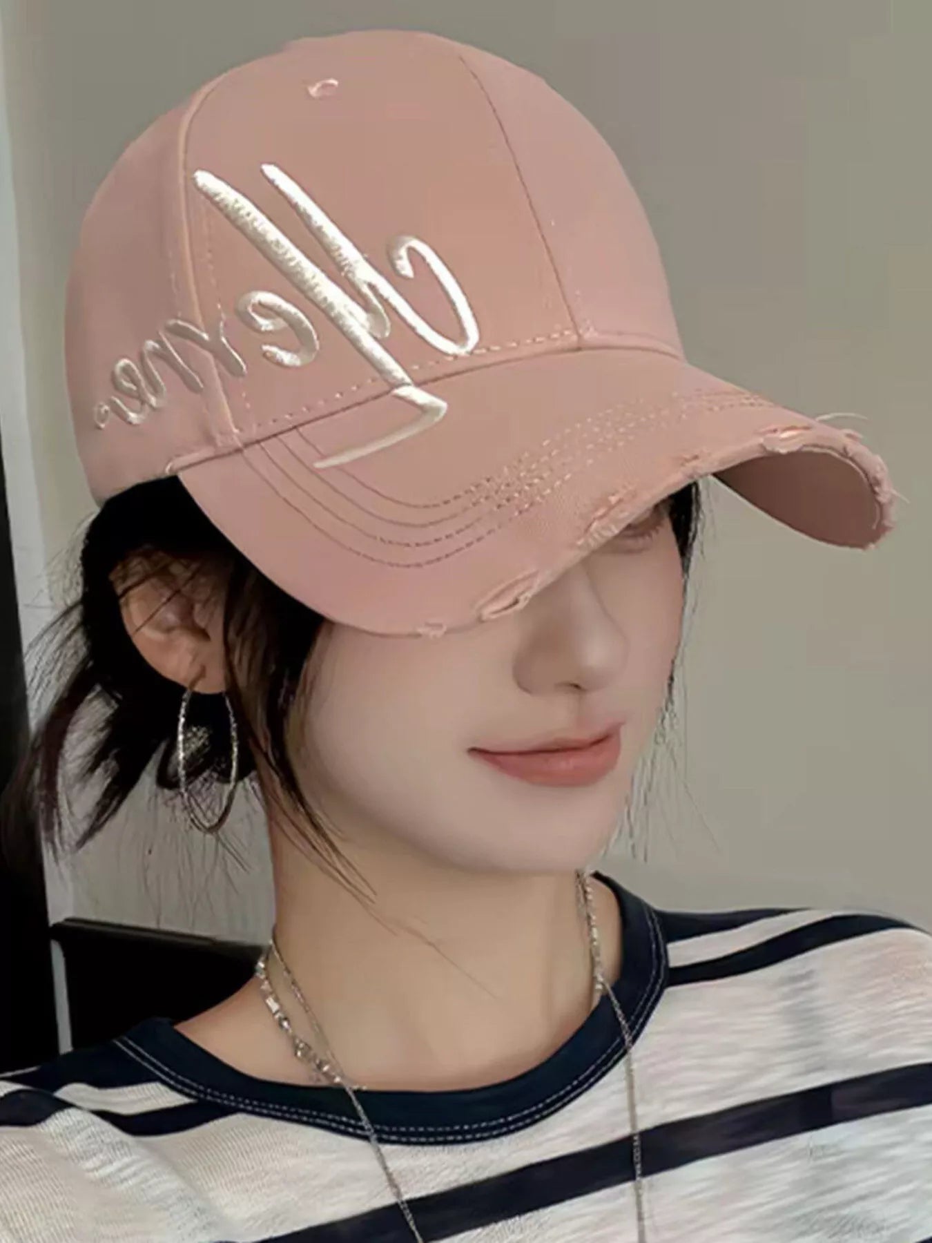 Letter Embroidered Baseball Cap