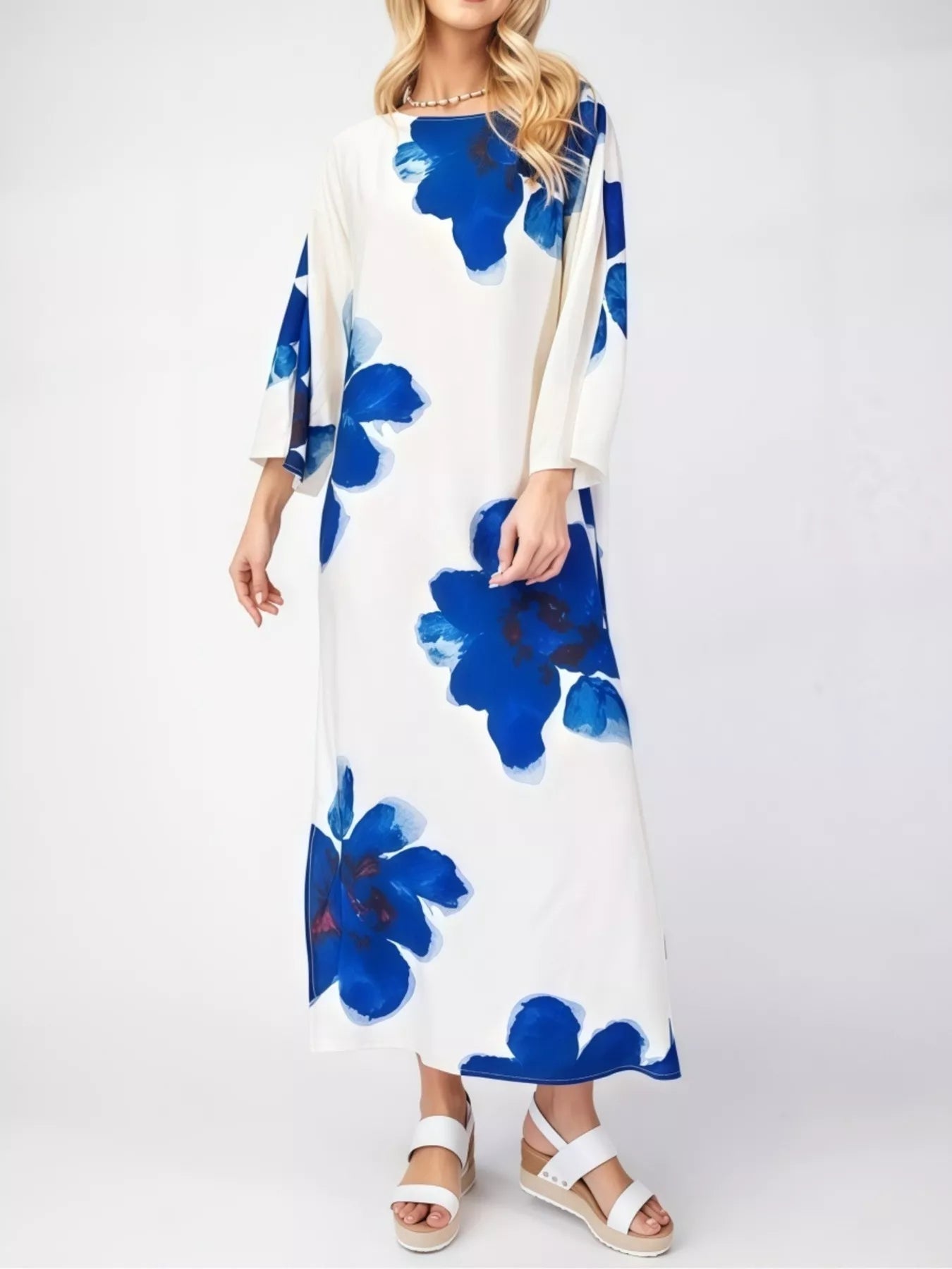 Floral Print Round Neck Dress