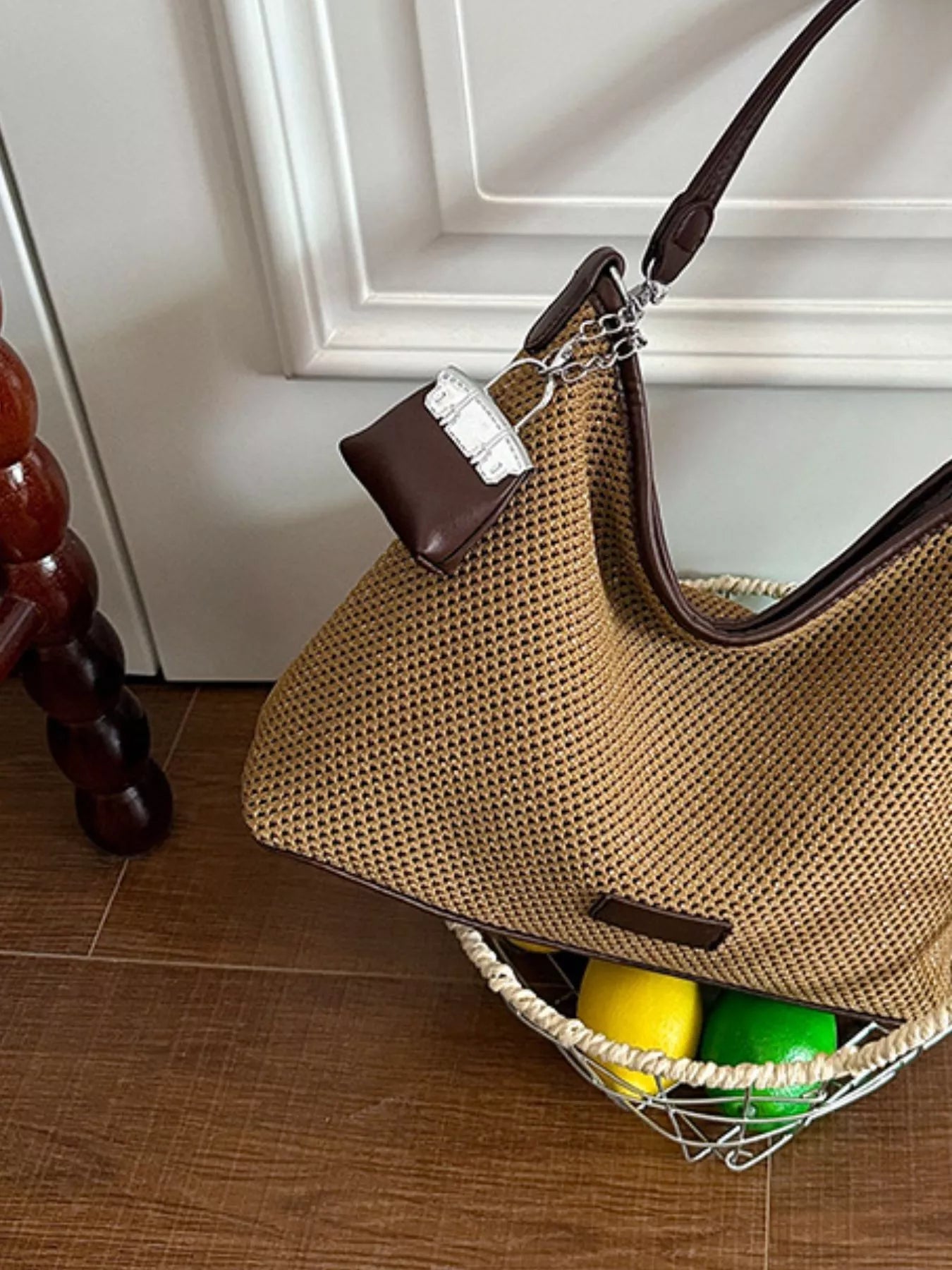 Woven Straw Crossbody Bag