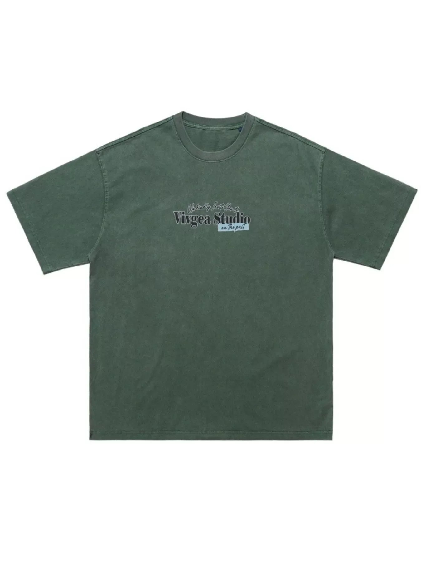 Men's Letter Round Neck Short Sleeve T-Shirt