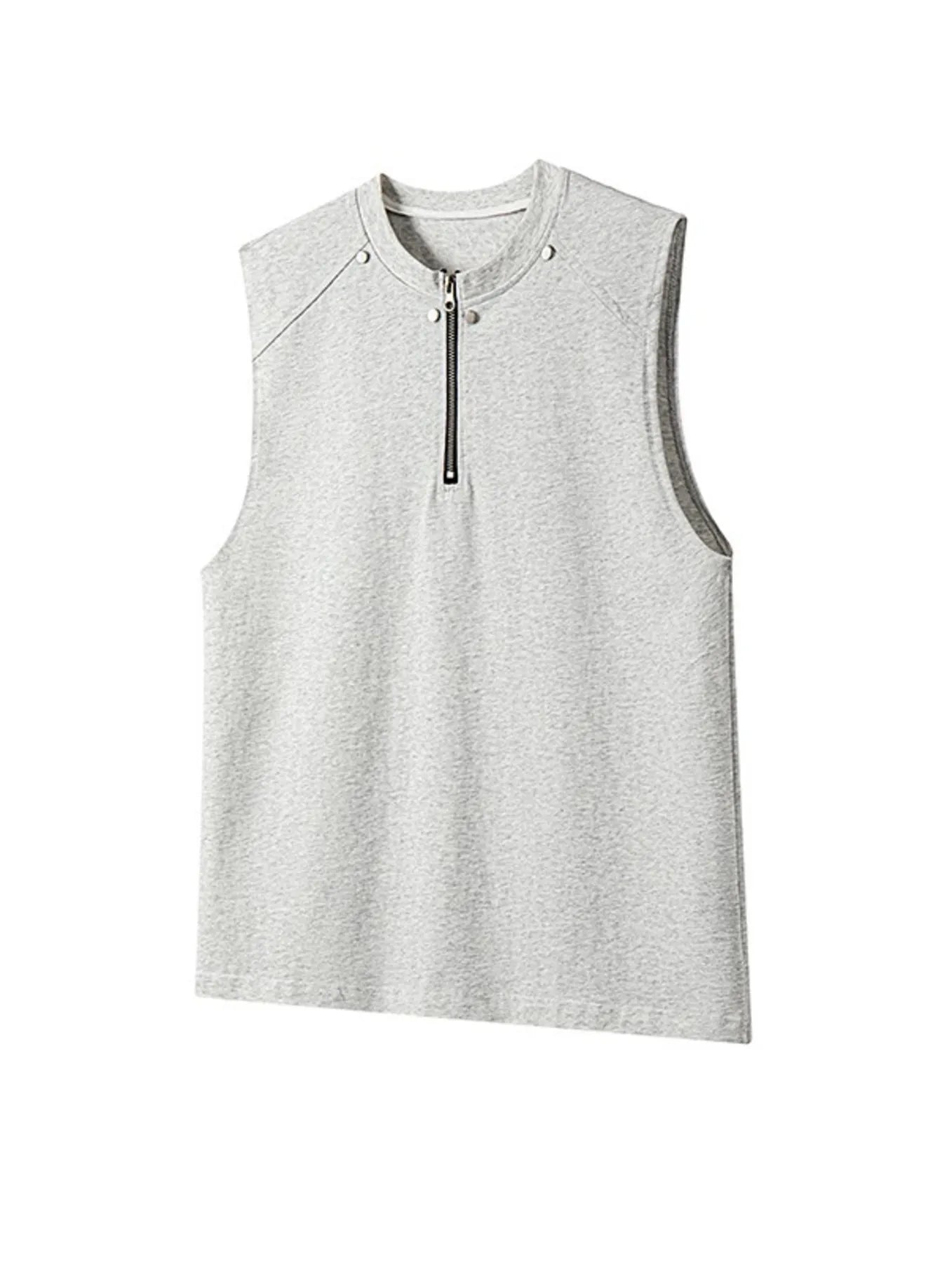 Men's Sleeveless Quarter-Zip Tank Top