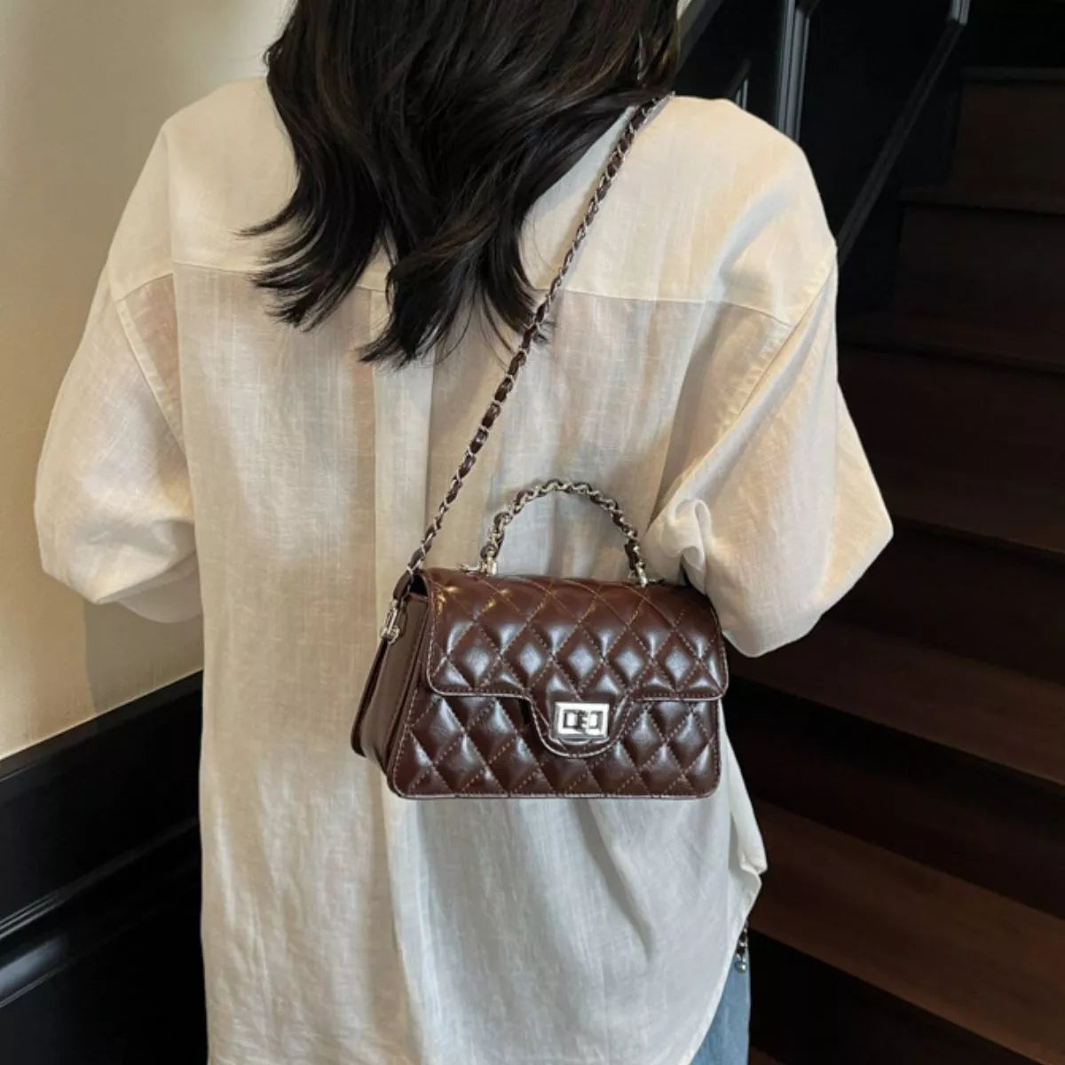 Quilted Flap Crossbody Bag