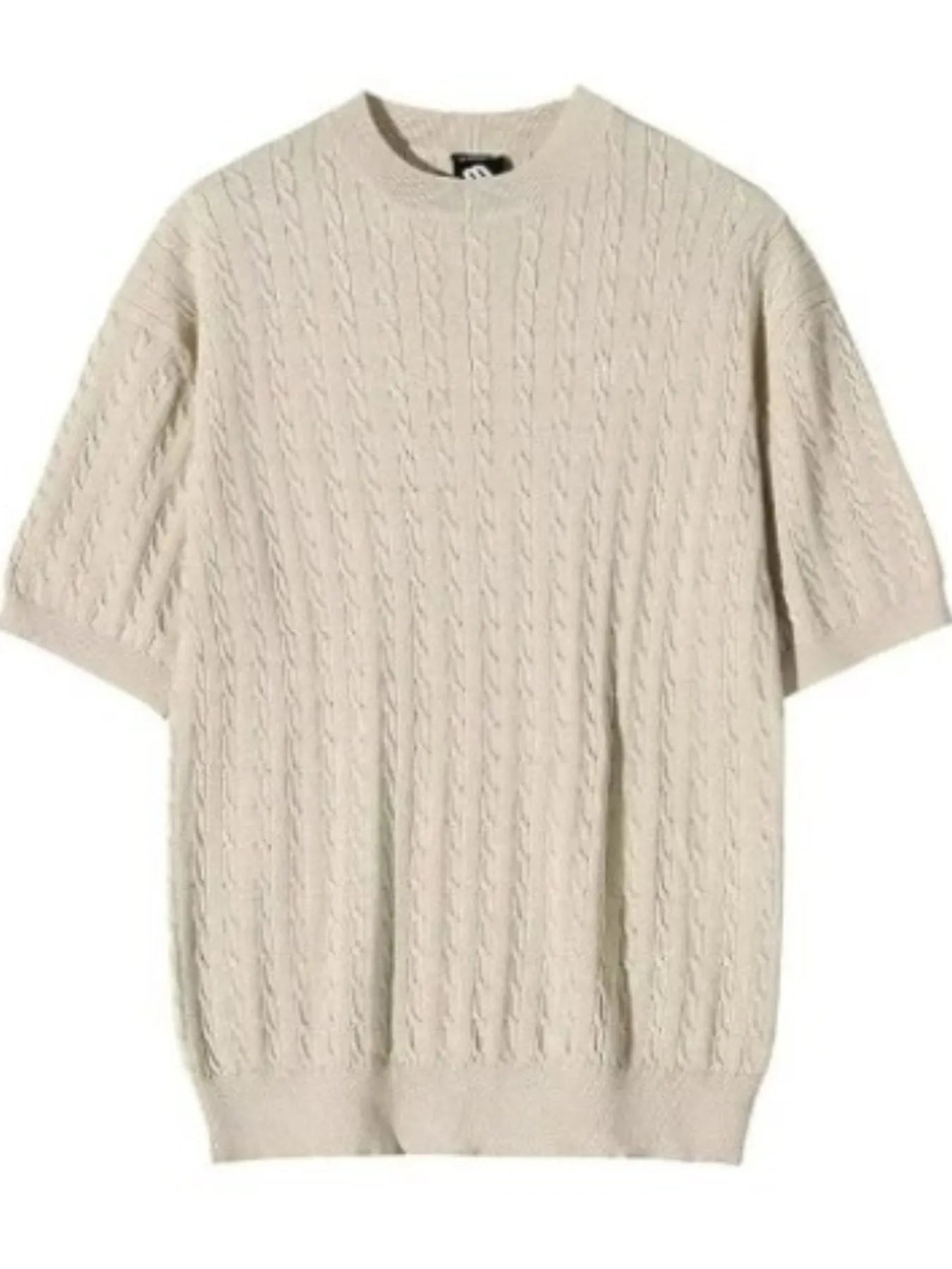 Men's Full Size Round Neck Short Sleeve Knit Top Plus Size