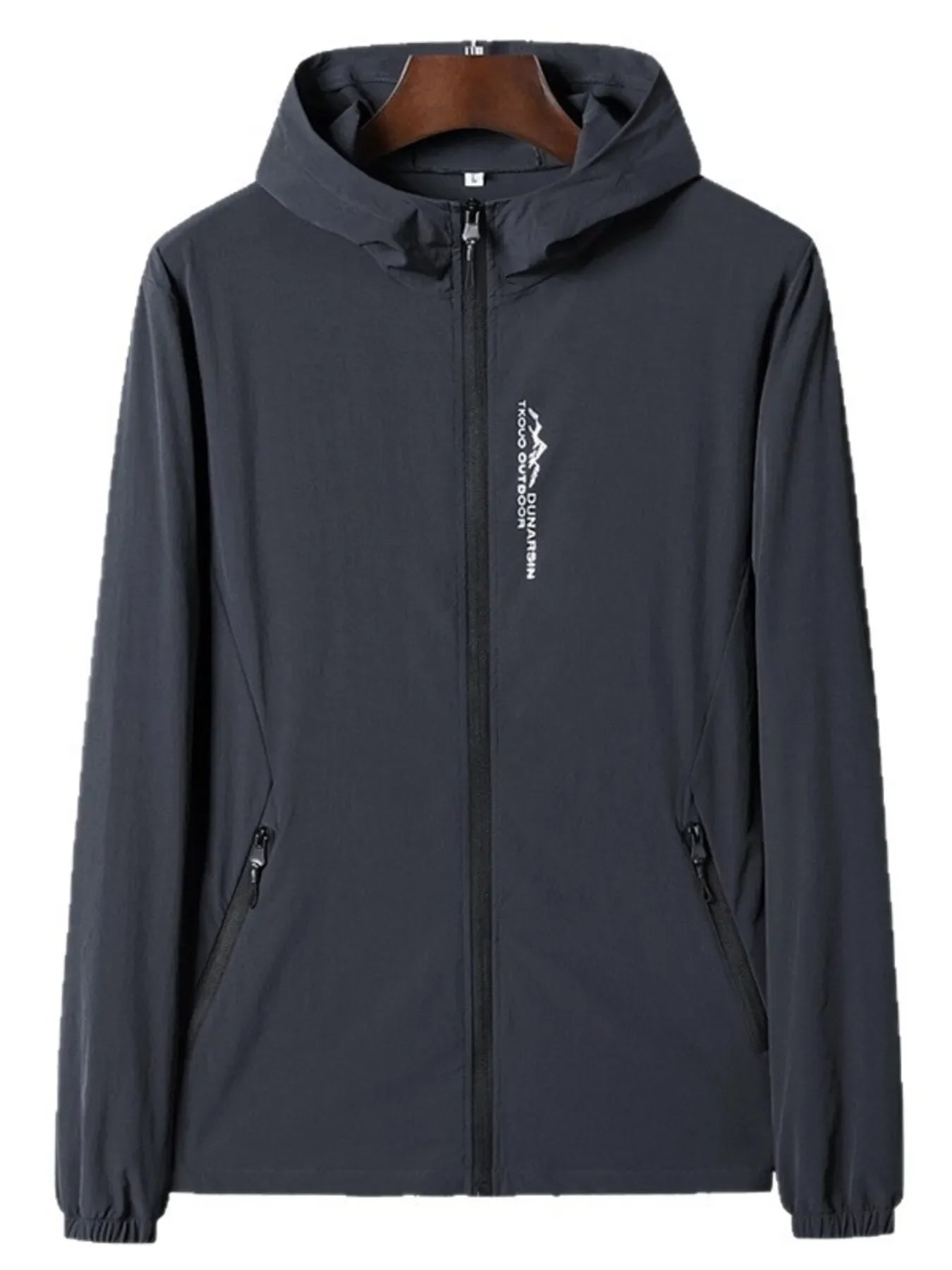Men's Plus Size Zip Up Long Sleeve Hooded Jacket