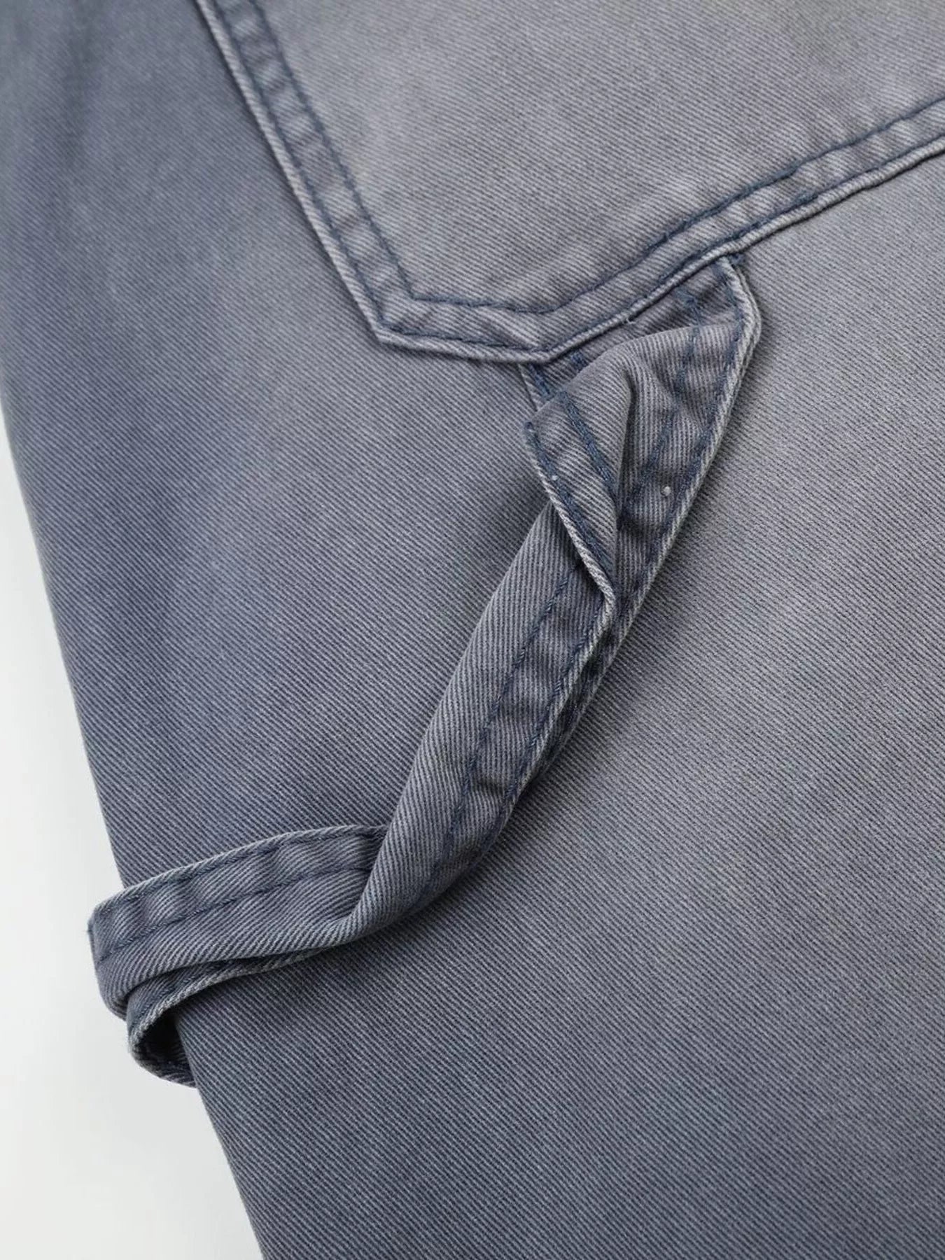 Men's Distressed Wide-Leg Denim Capris