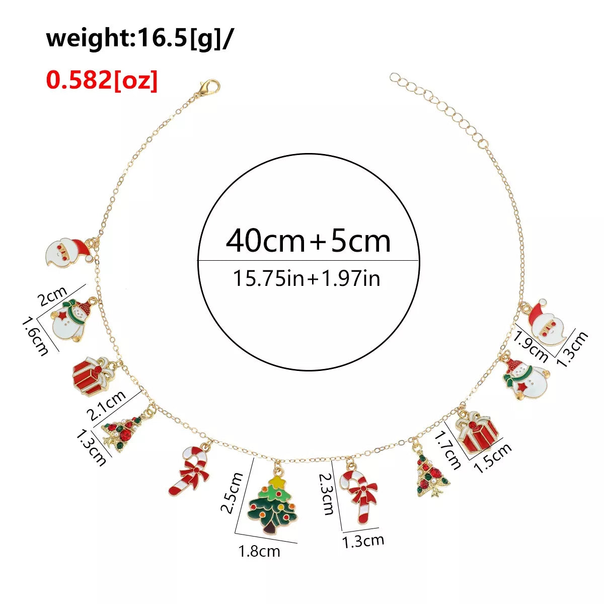 Christmas Charm Alloy Necklace