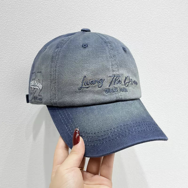 Gradient Color Embroidered Baseball Cap