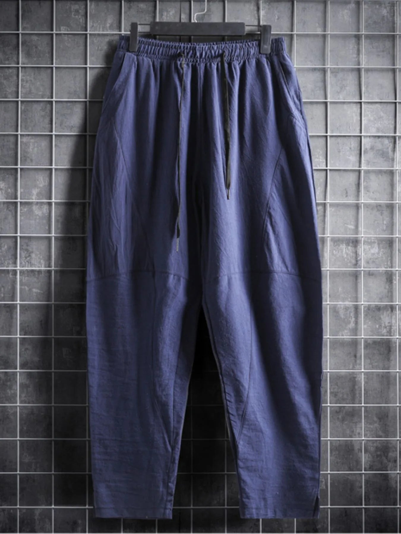 Men's Plus Size Drawstring Wide Leg Pants