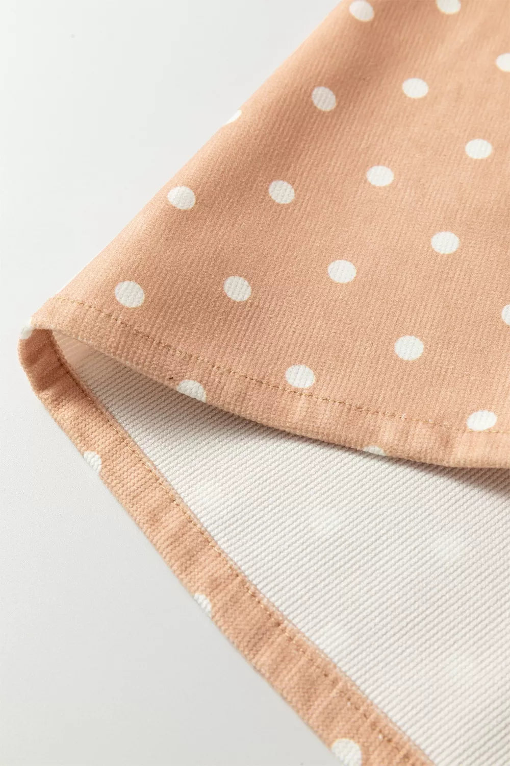Polka Dot Print Drawstring Wide Leg Pants