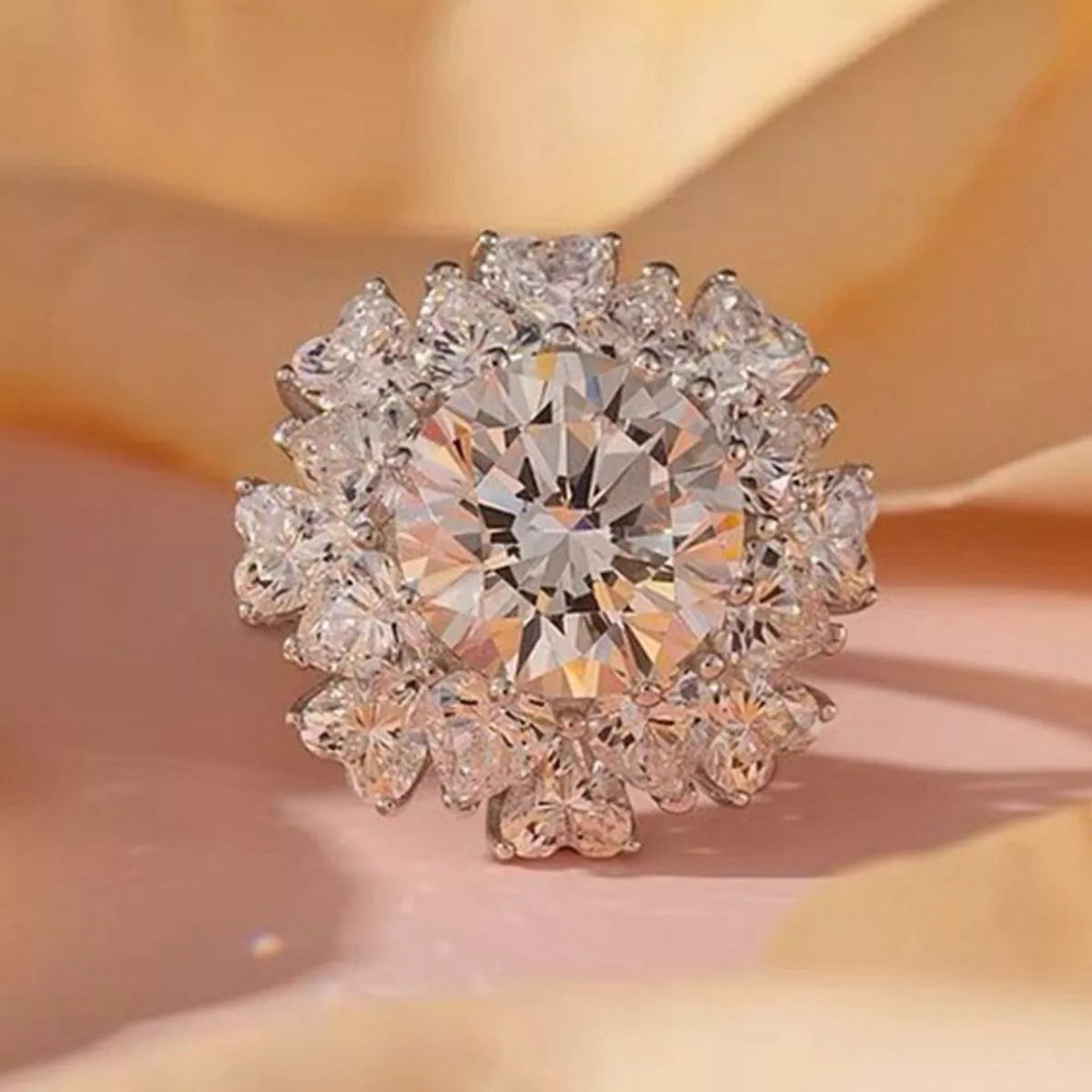 5 Carat 925 Sterling Silver Moissanite Ring