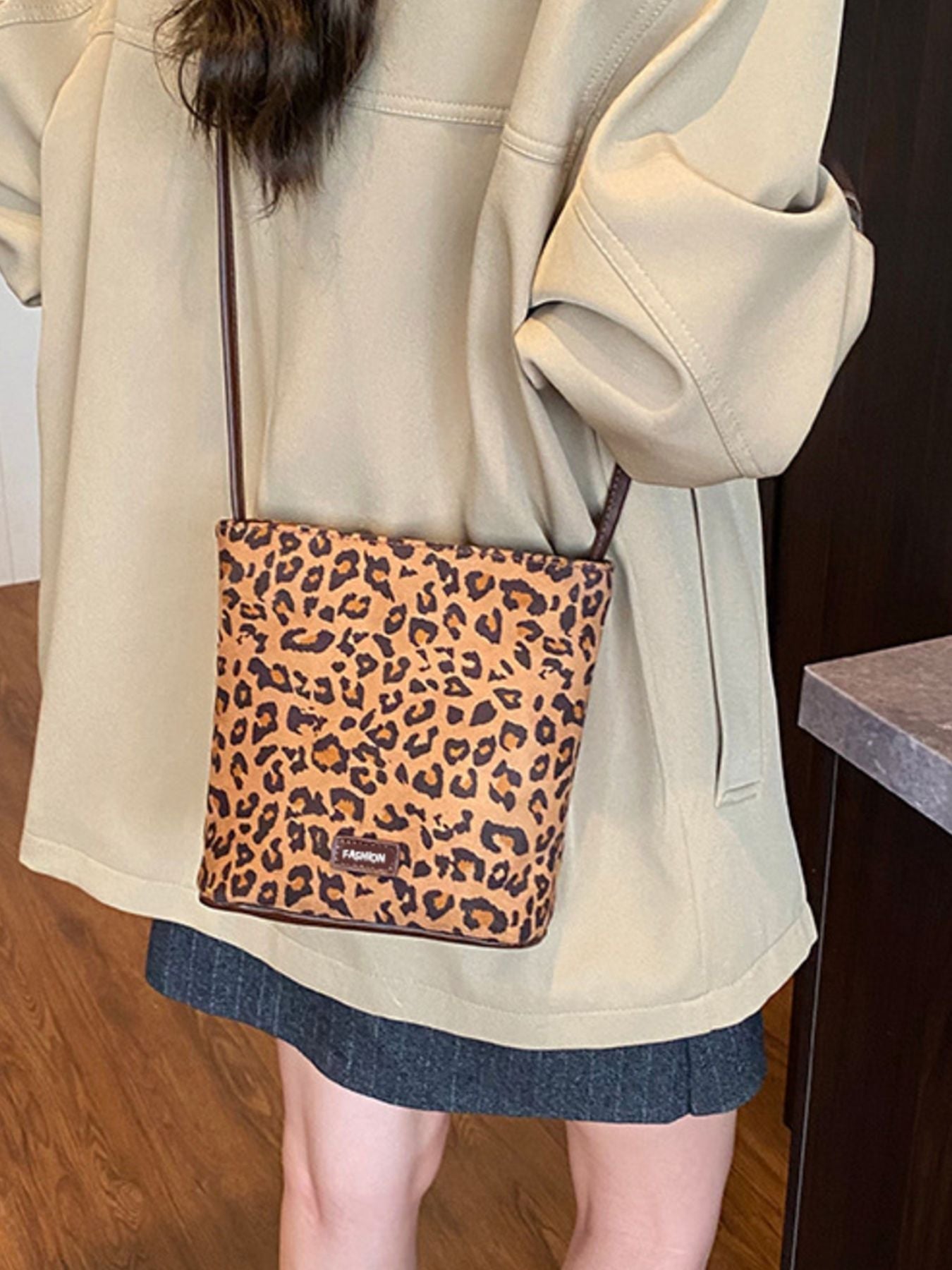 Leopard Print Crossbody Bag