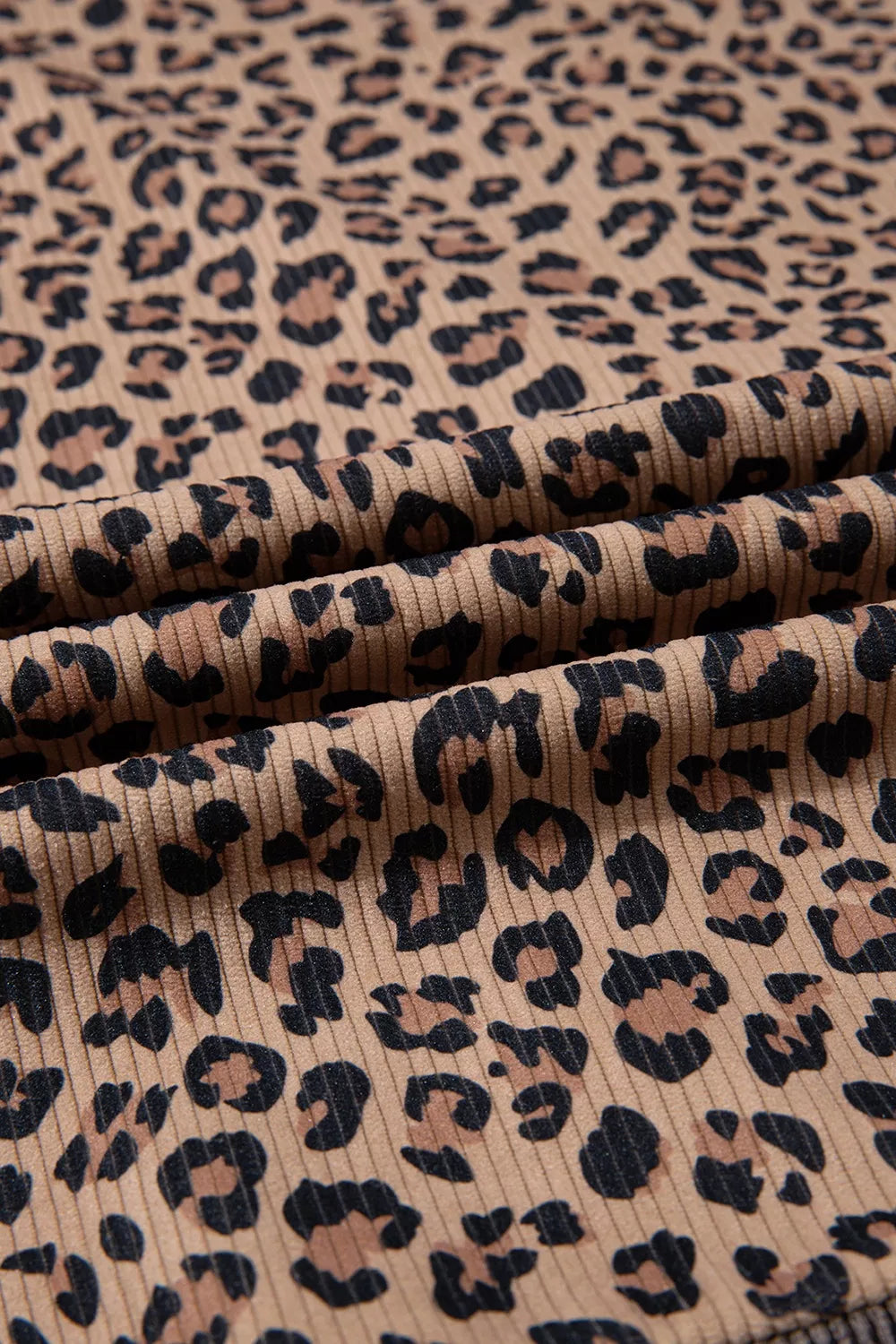 Leopard Print Quarter-Zip Hoodie