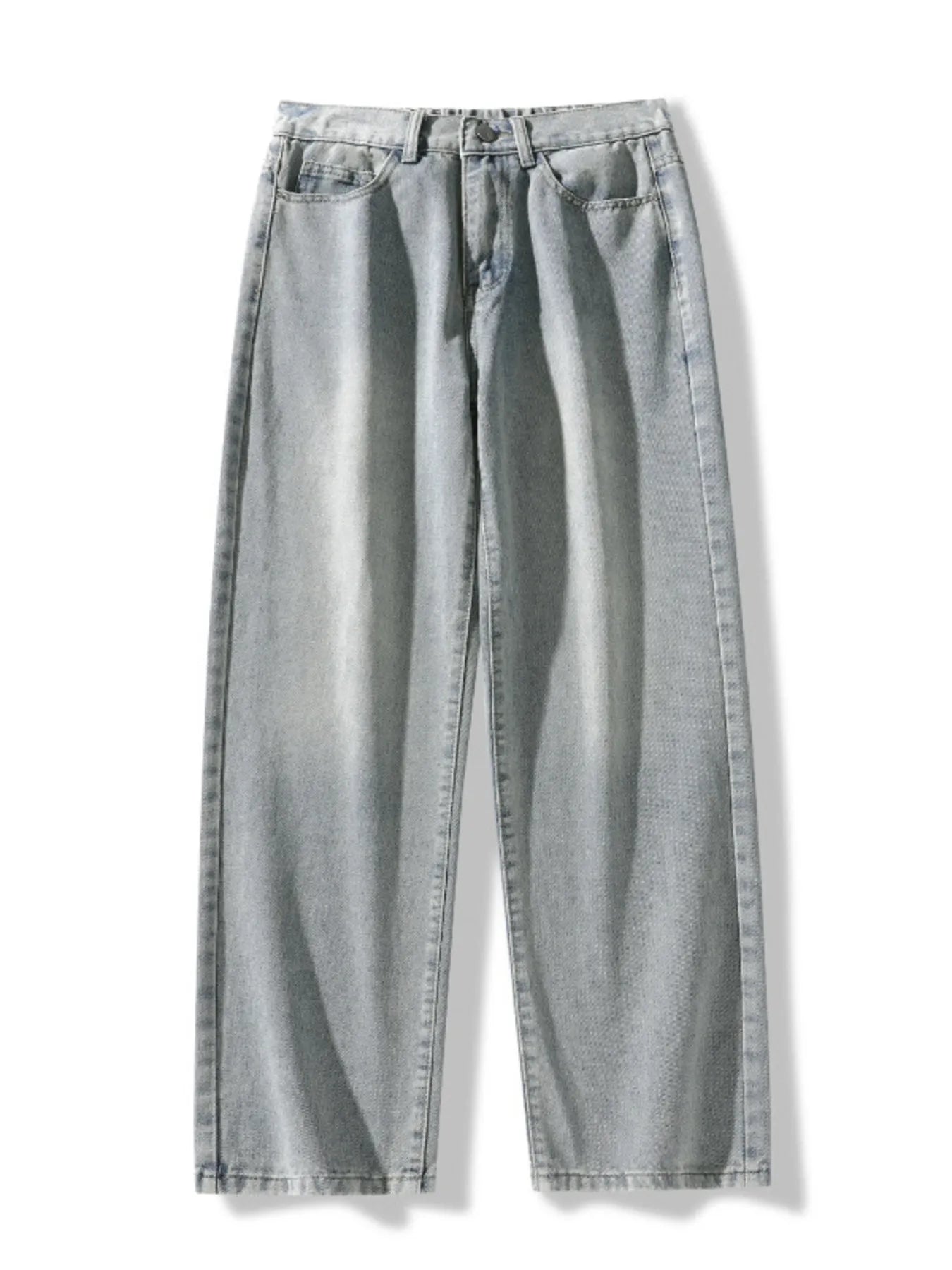 Men's Full Size Vintage Wash Wide Leg Jeans Plus Size