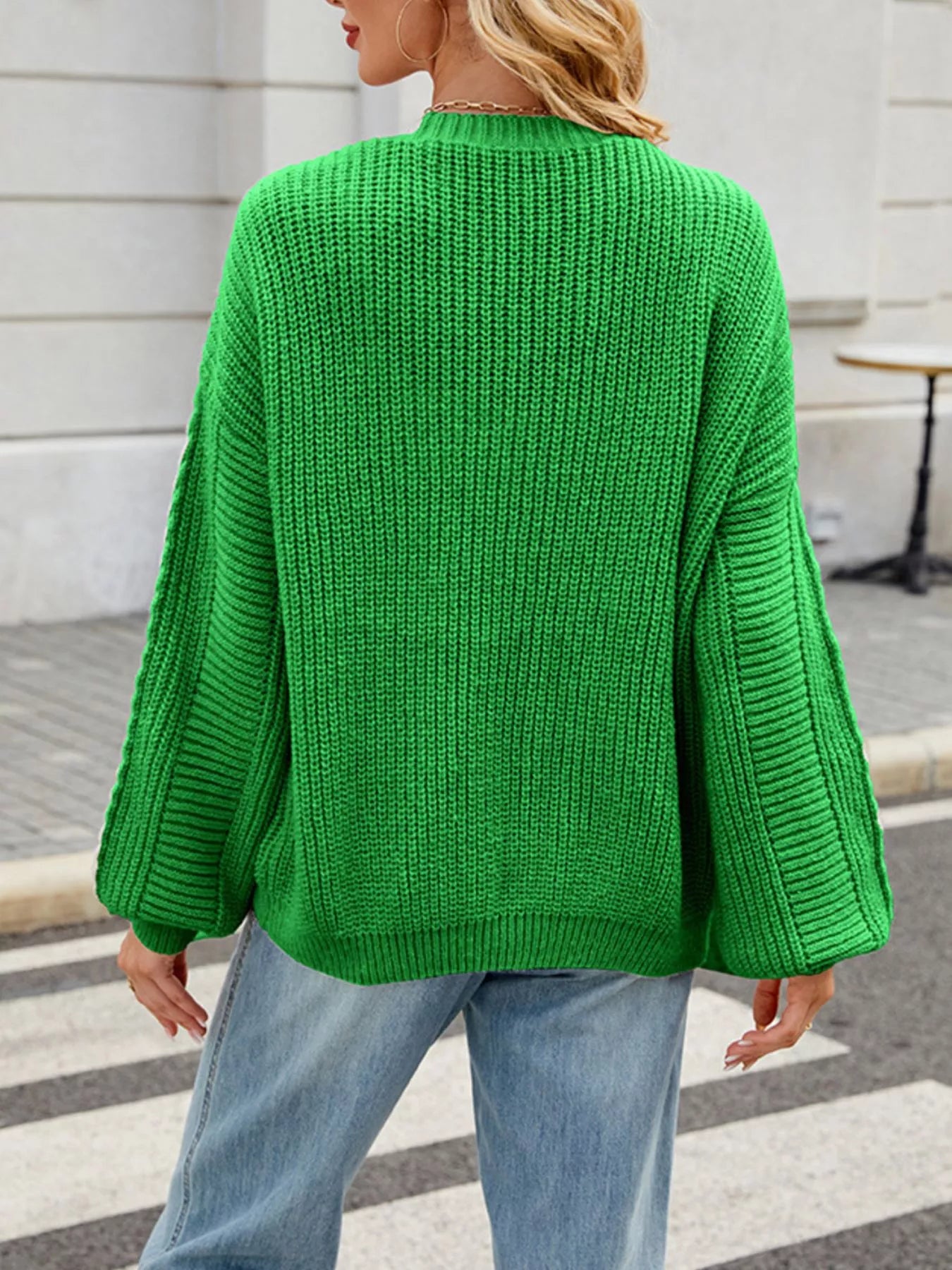 Cable Knit Button-Up Cardigan