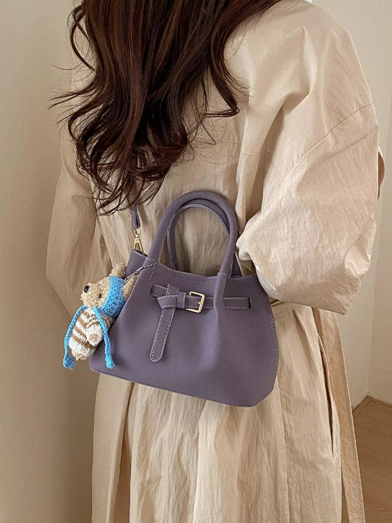 Buckle Decor Crossbody Bag