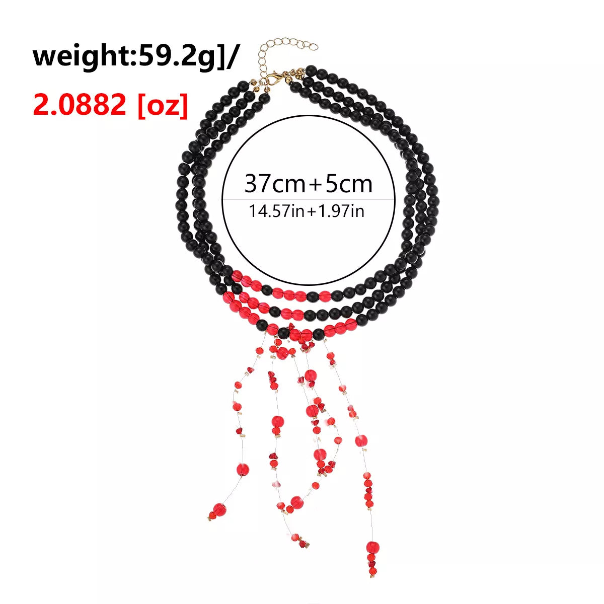Halloween Multi-Layered Beaded Choker Necklace