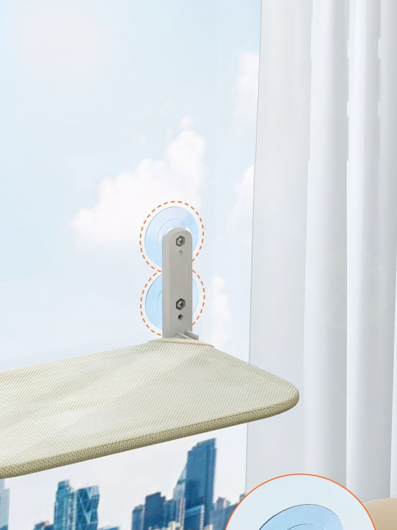 Window Perch Cat Hammock with Strong Suction Cups