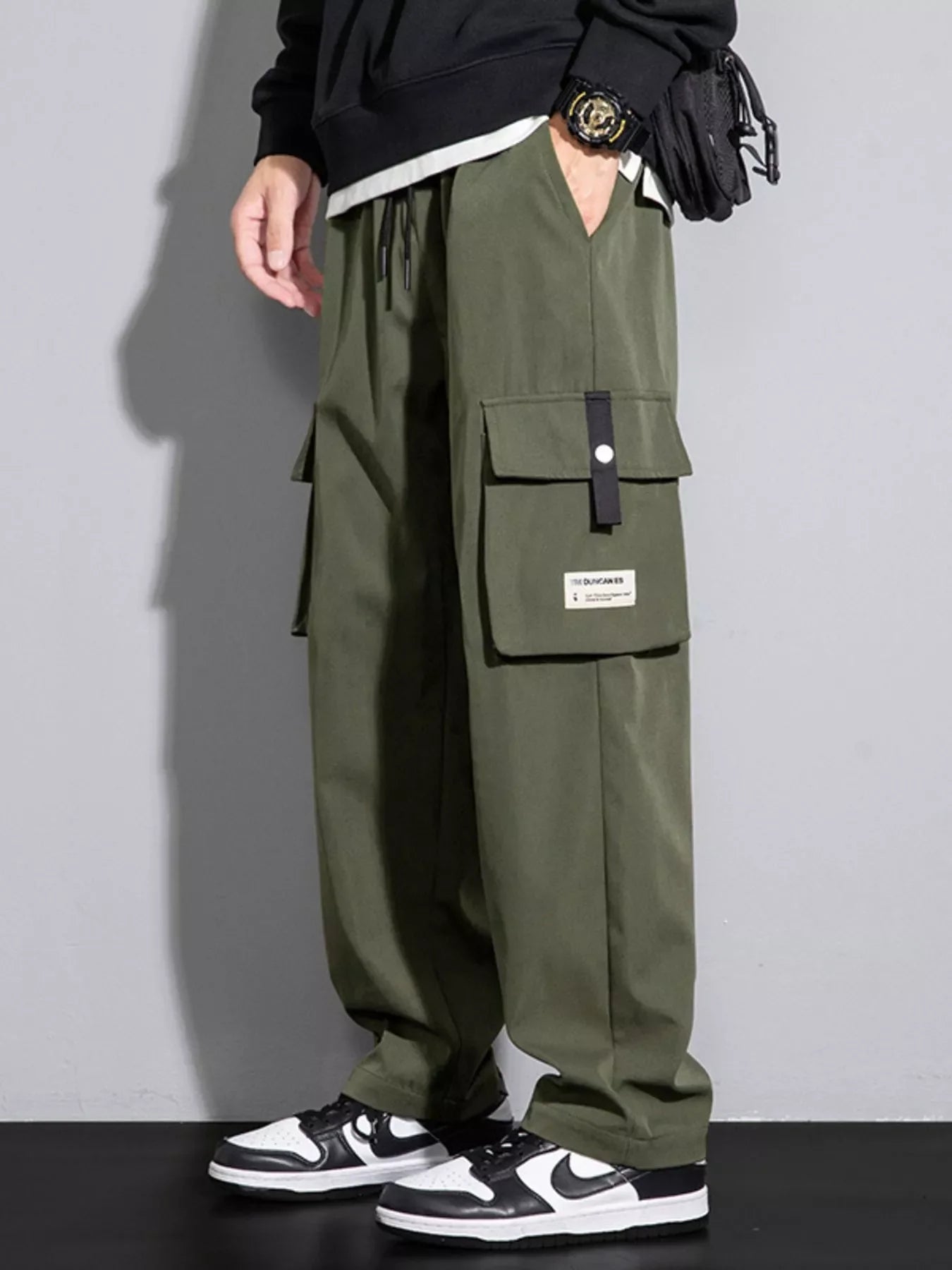 Men's Plus Size Wide Leg Cargo Pants