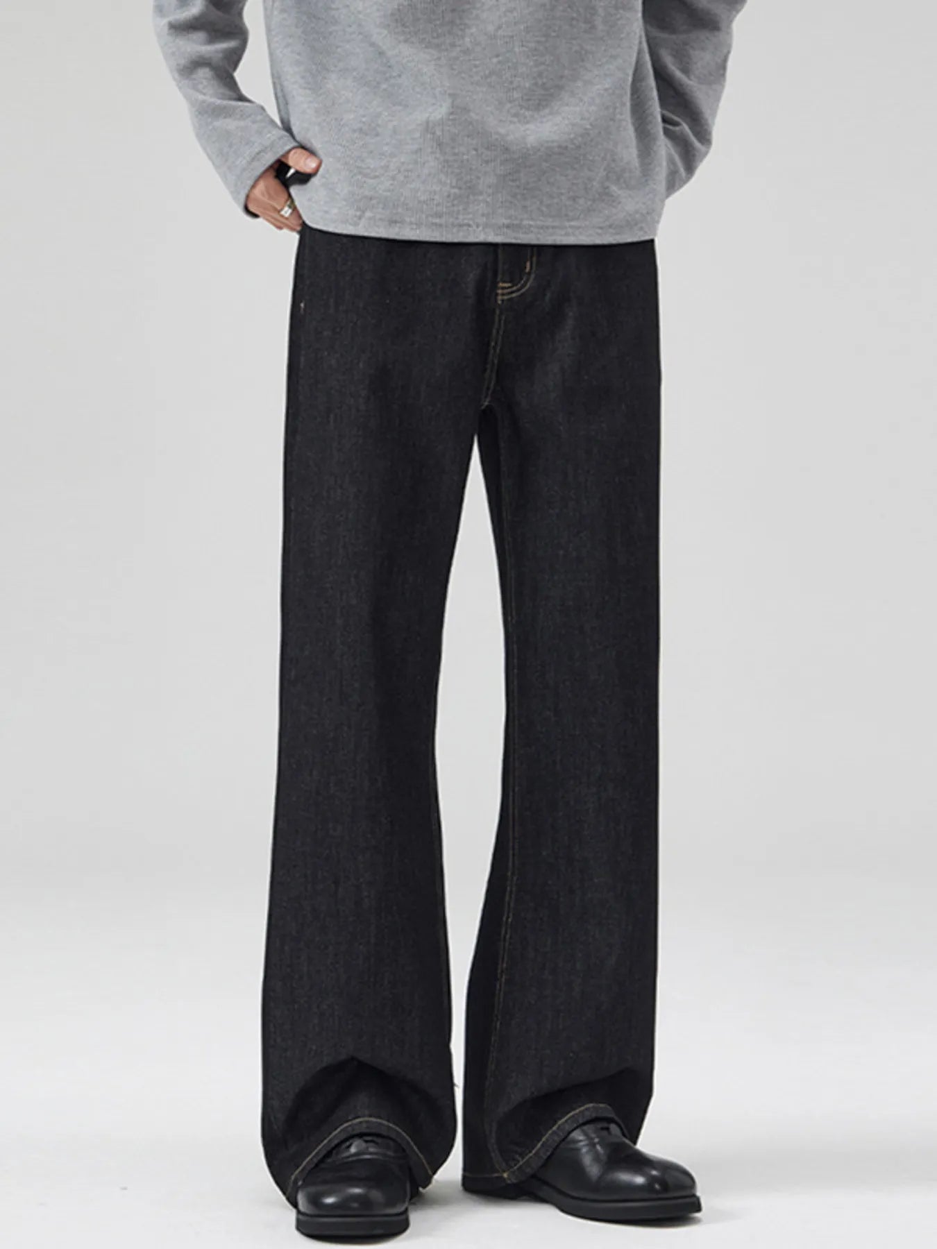 Men's Full Size Classic Washed Wide Leg Jeans Plus Size