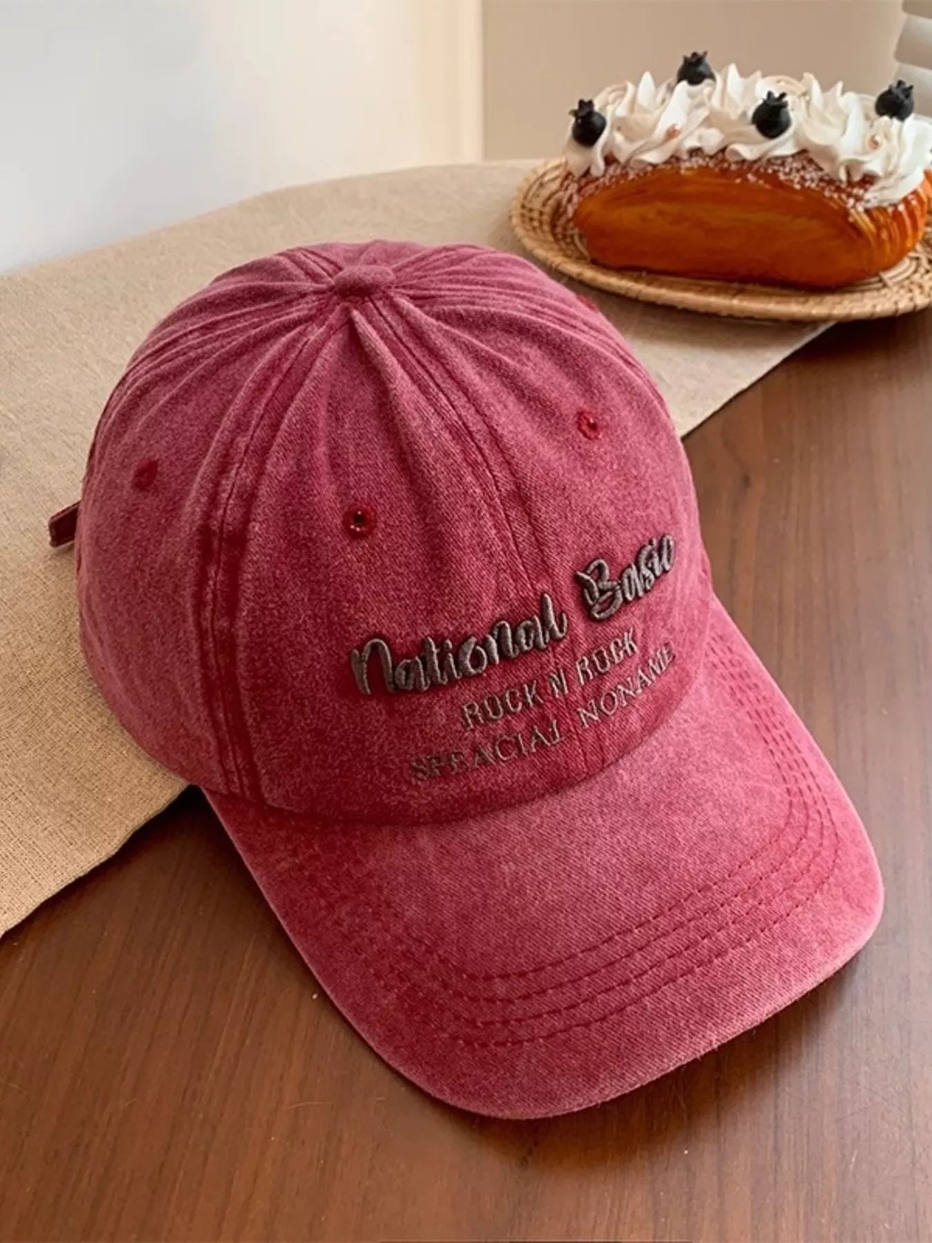 Embroidered Washed Baseball Cap