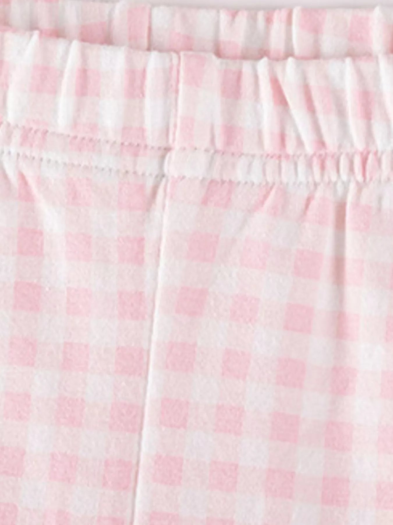 Children's Ballet Dancer Print Peplum Top and Gingham Leggings Set
