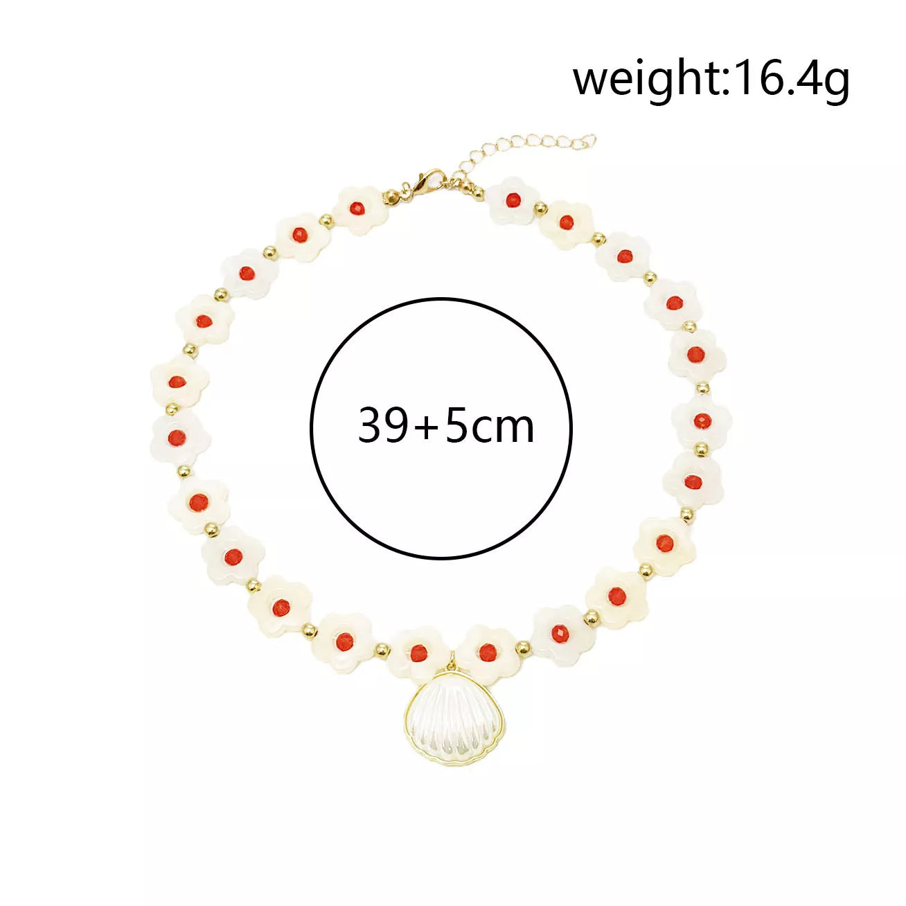 Charming Shell Pendant Beaded Necklace