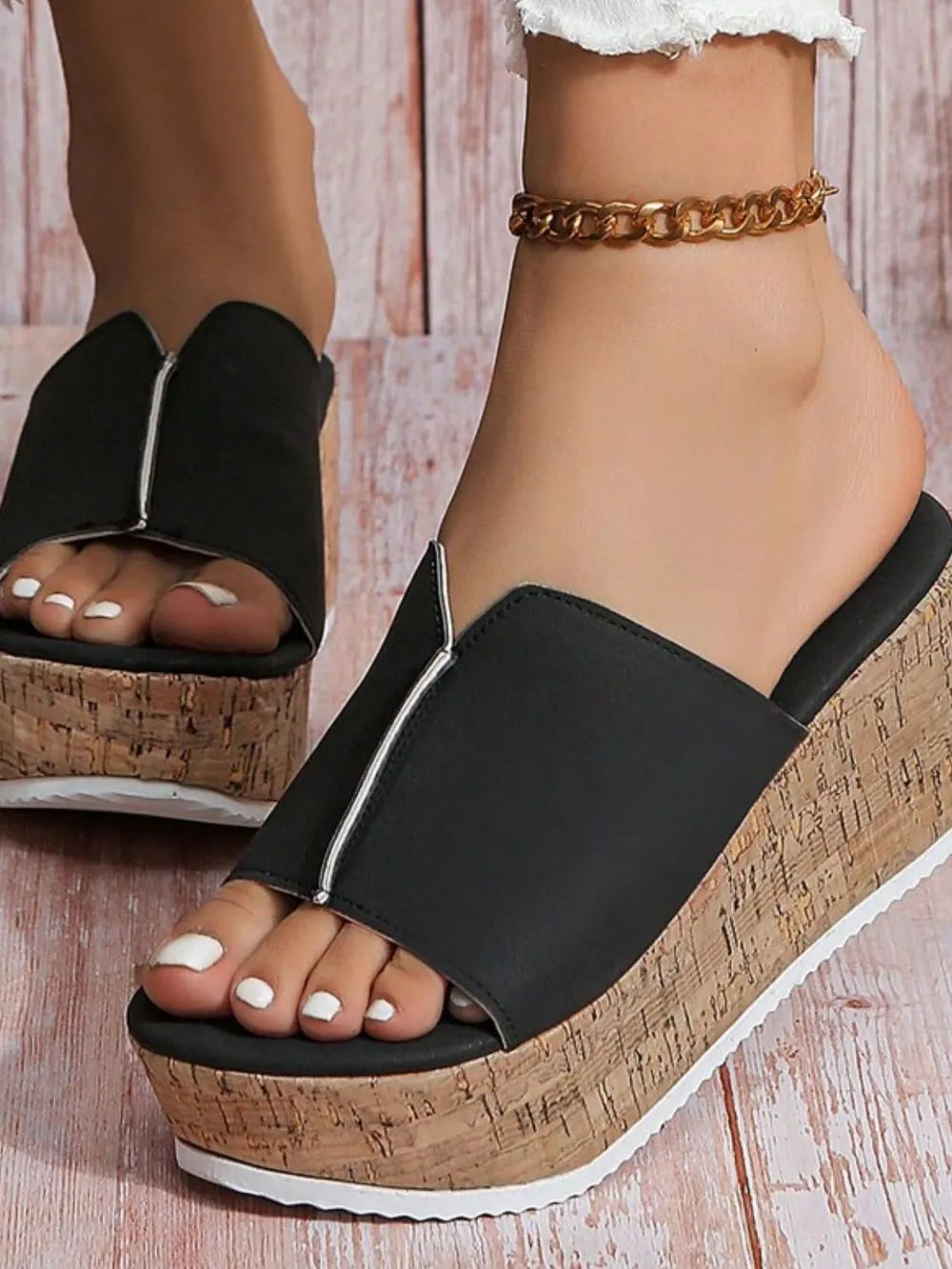 Peep Toe High Heel Sandals