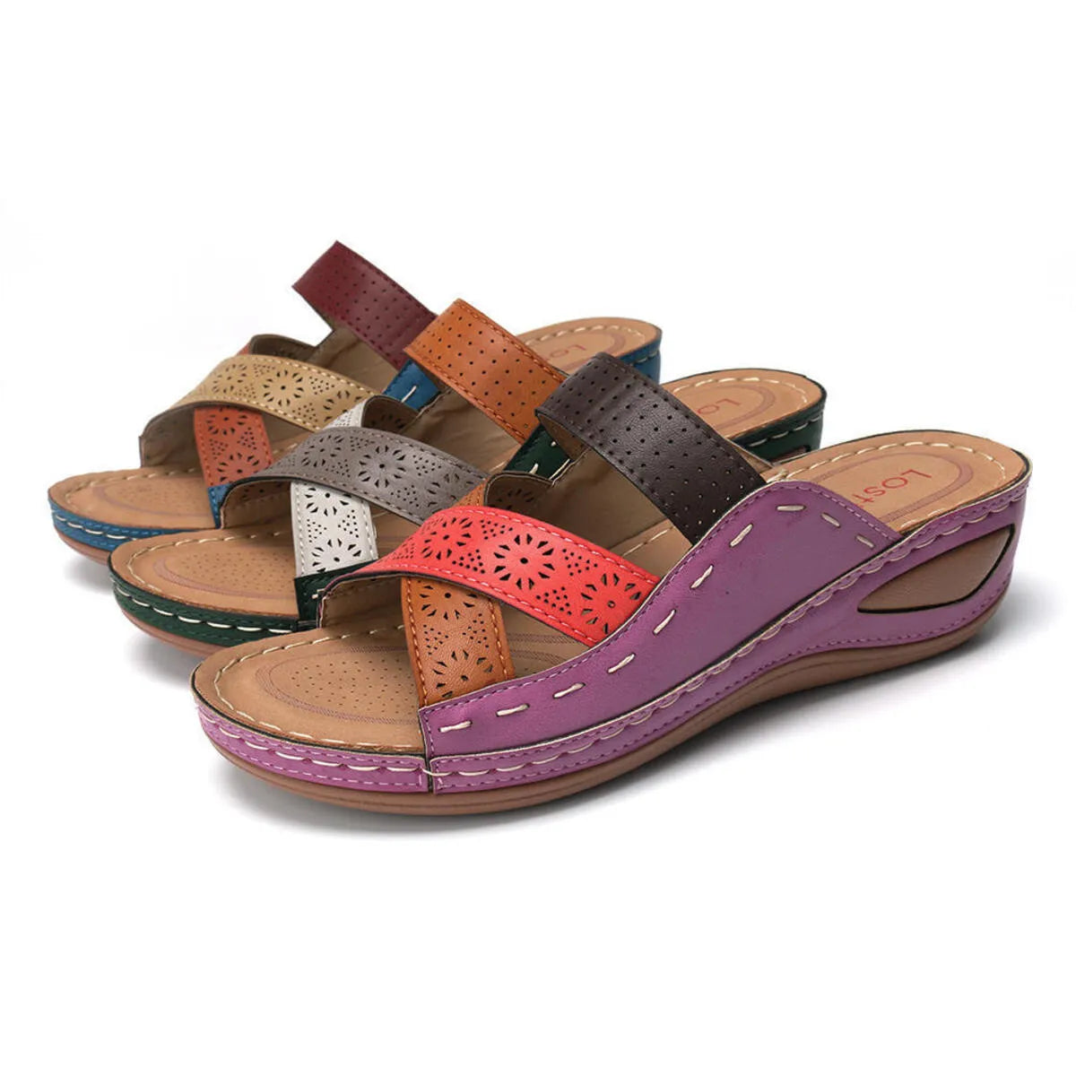 Crisscross Casual Wedge Sandals