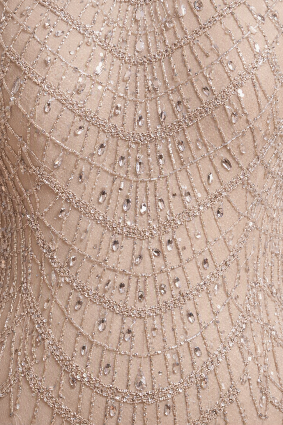 High Neck Beaded Dress with Long Cape | 28840
